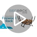 BIRDROCK HOME 50in Firewood Rack for Outdoor or Indoor Use | Fire Wood Log Storage Holder | Black Elevated Curved Design | Kindling Under Rack