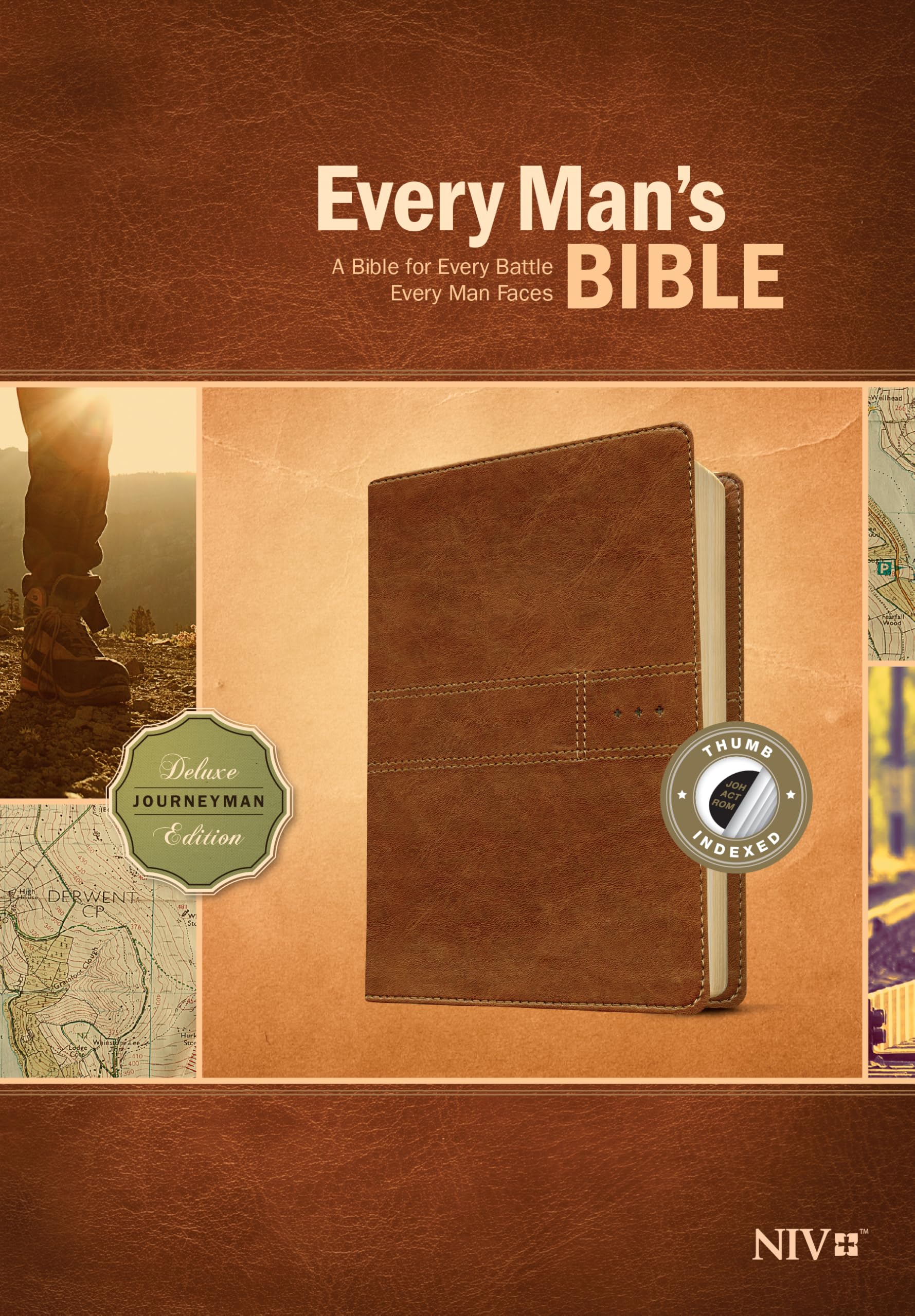 Every Man’s Bible NIV, Deluxe Journeyman Edition (LeatherLike, Tan, Indexed)
