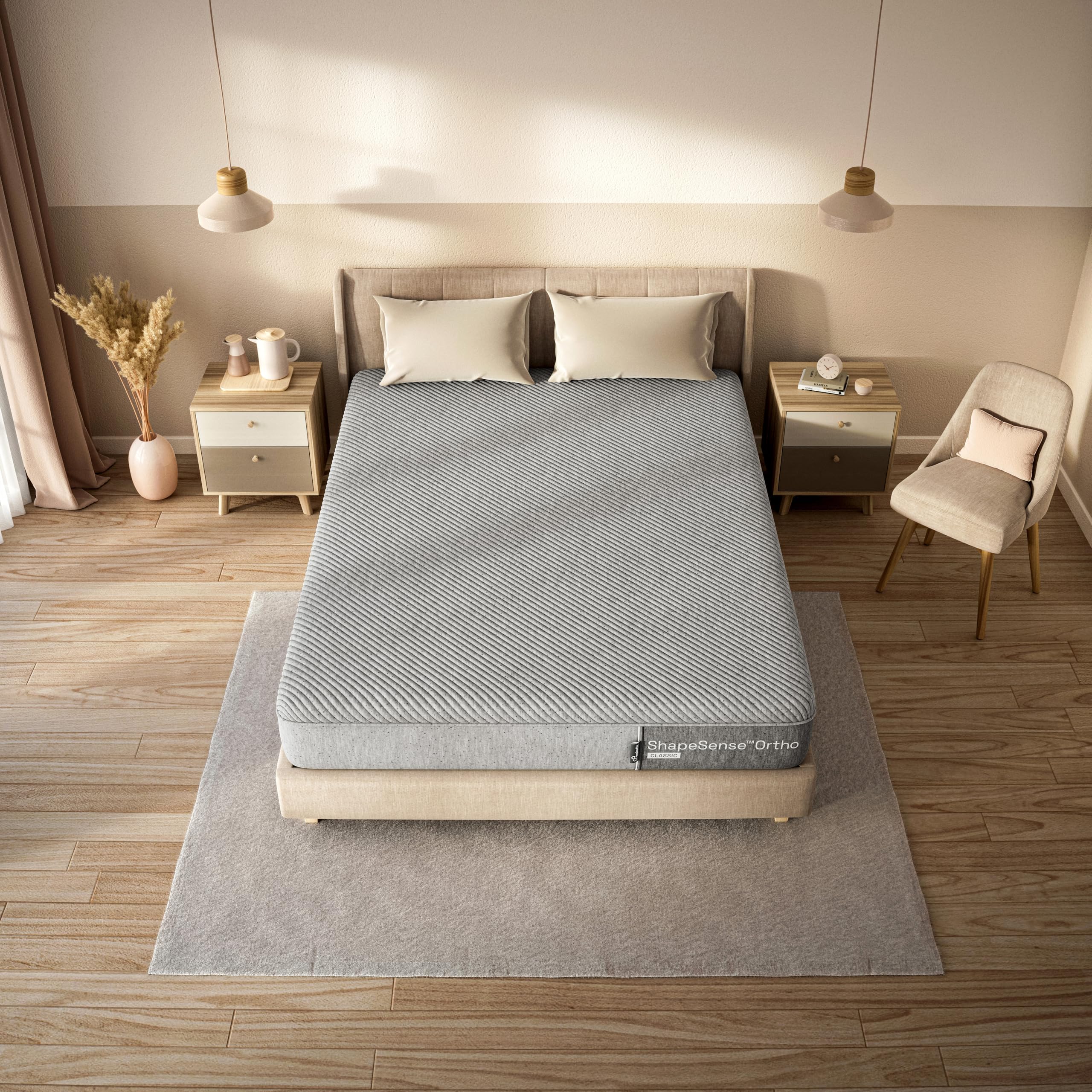 Wakefit Orthopaedic Memory Foam Mattress, Diwan Bed Size (72x42x8)