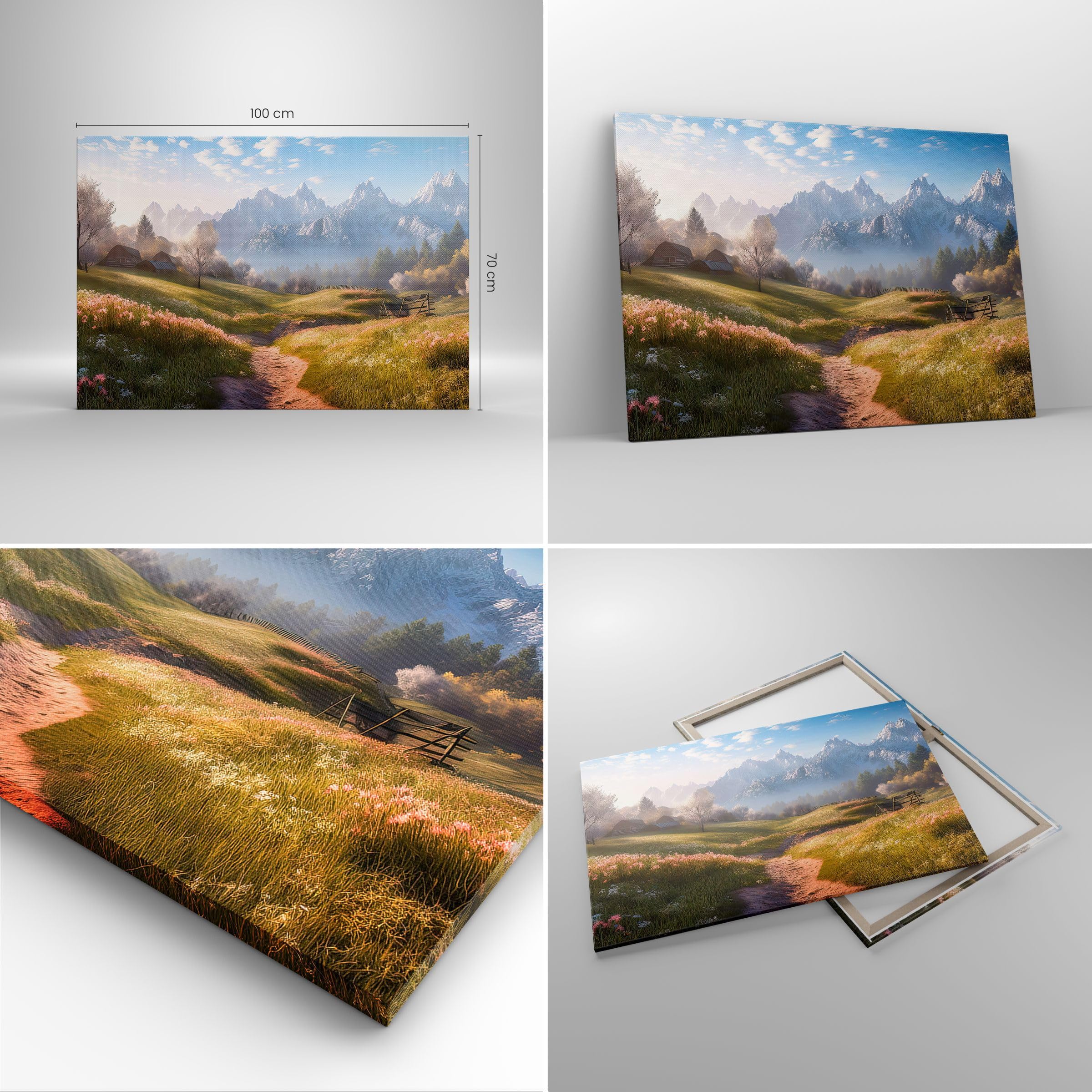 ARTTOR Leinwandbild 100x70cm Wandbild Landschaften Natur - 5404