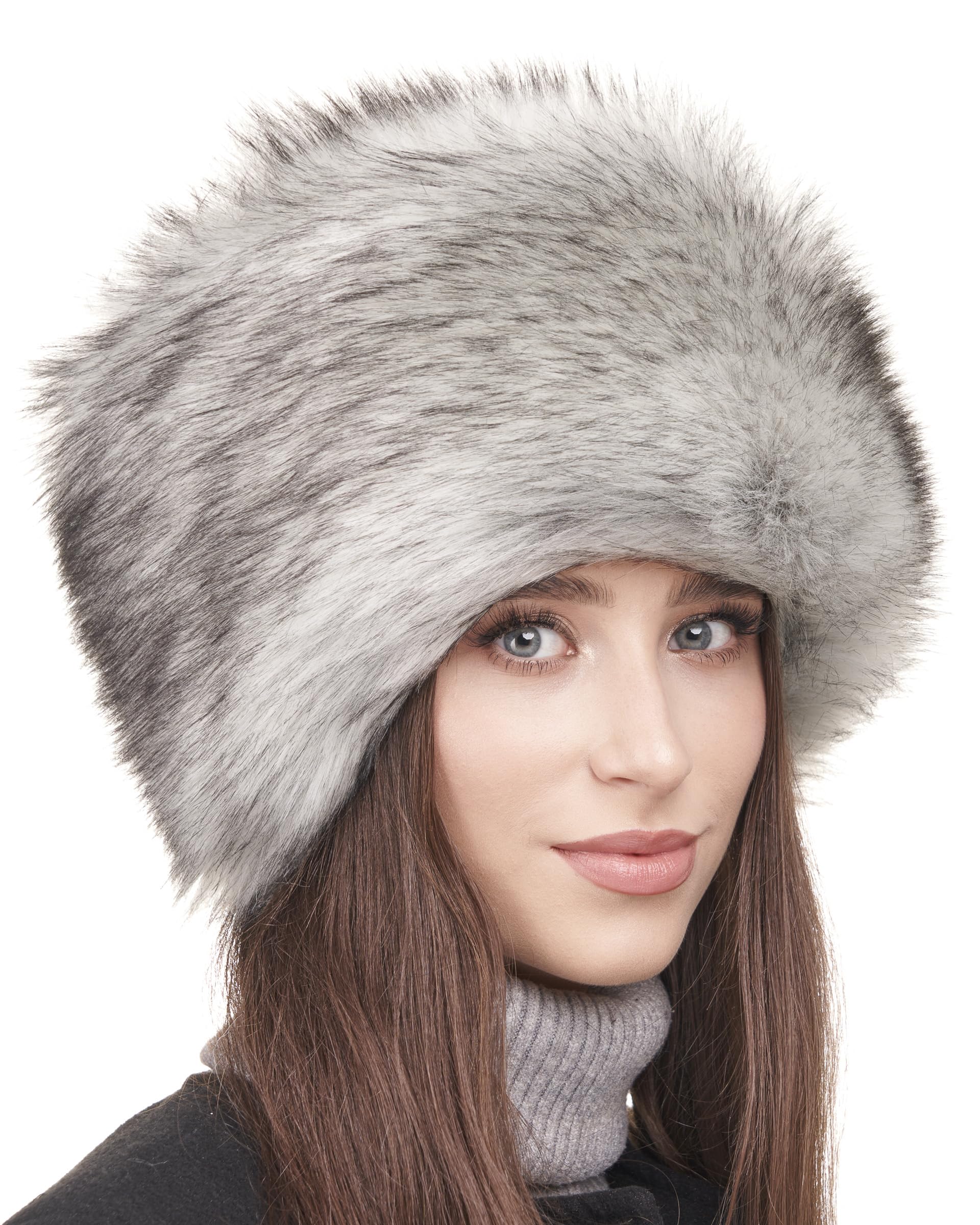 Futrzane Classic Cappello Cosacco - Colbacco Pelo Donna di Pelliccia Sintetica