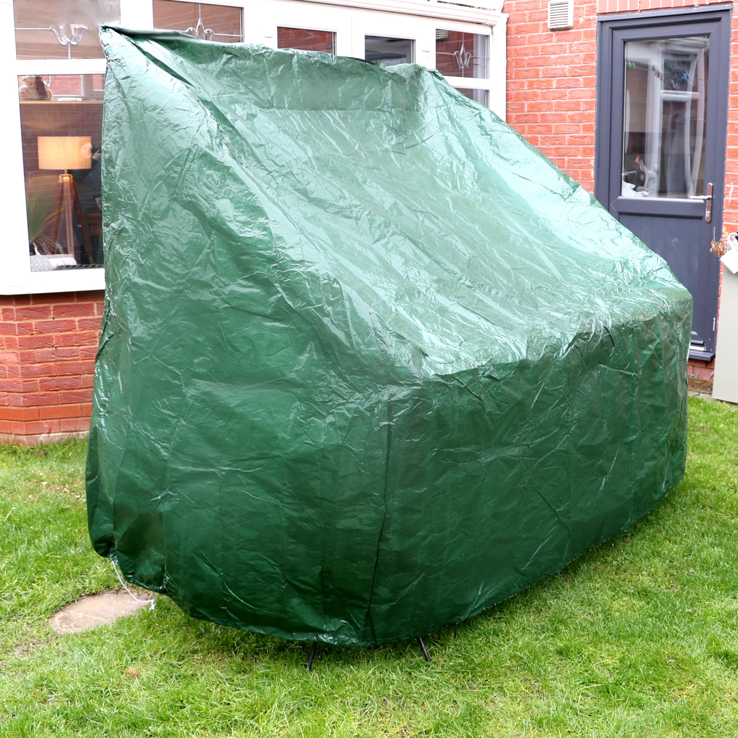 DIVCHI Housse de protection imperméable pour balancelle 3 places pour extérieur, jardin, terrasse