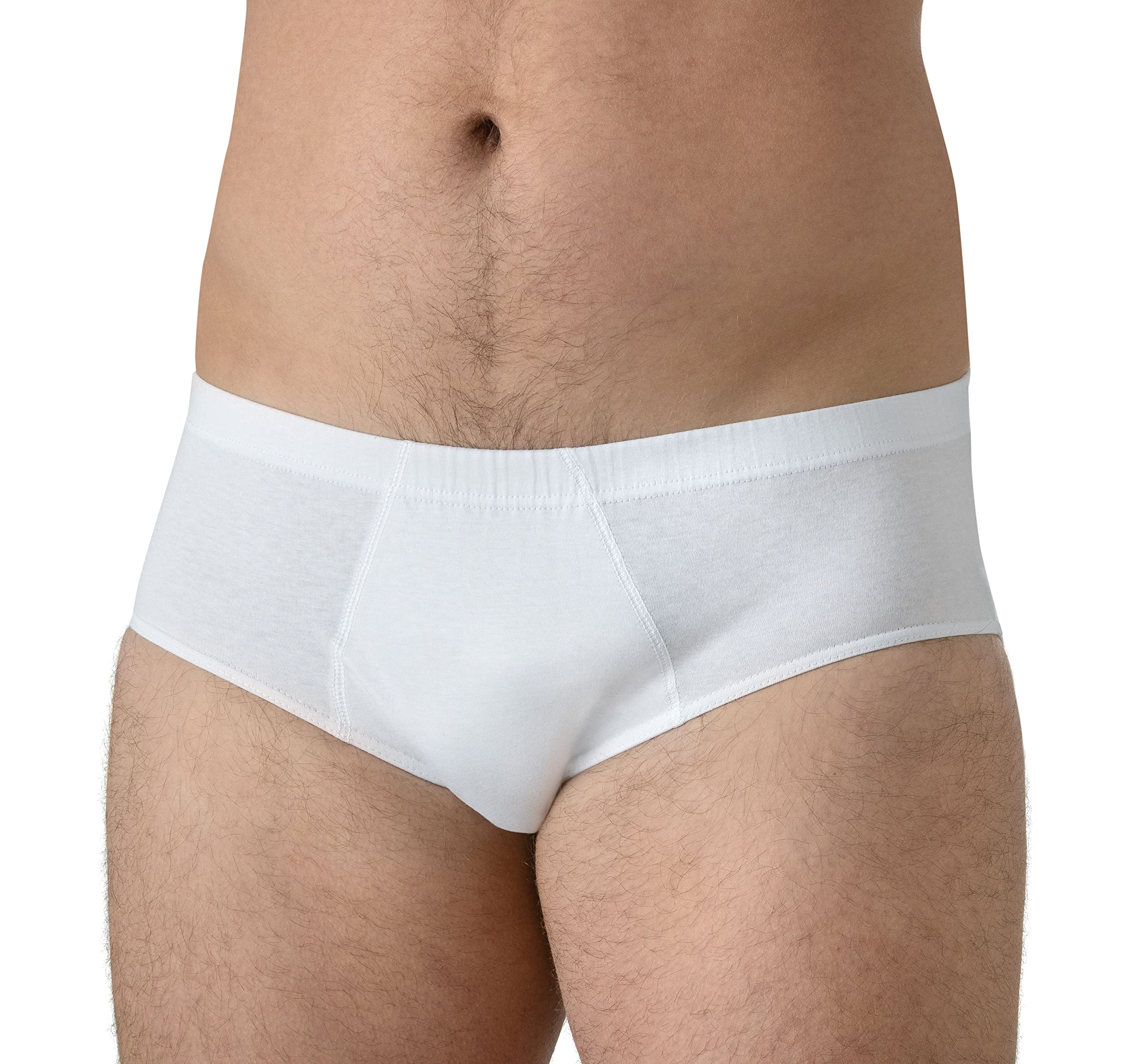 Felis Confezione da 6 Minislip Uomo Classico, Cotone Jersey Mercerizzato, Mutande Slip Uomo Bianche, Traspiranti e Comode