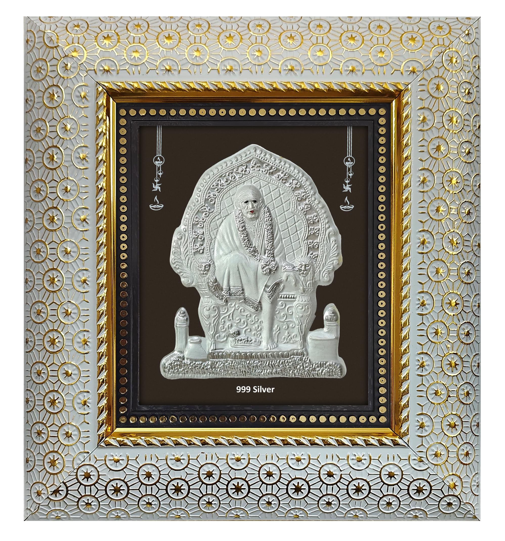 ARTSMINE Silver Sai Baba Wall Frame – 999 Silver Art|Premium Finish|Spiritual Home Décor|Ideal for Pooja & Gifting – 1 Unit-image-14
