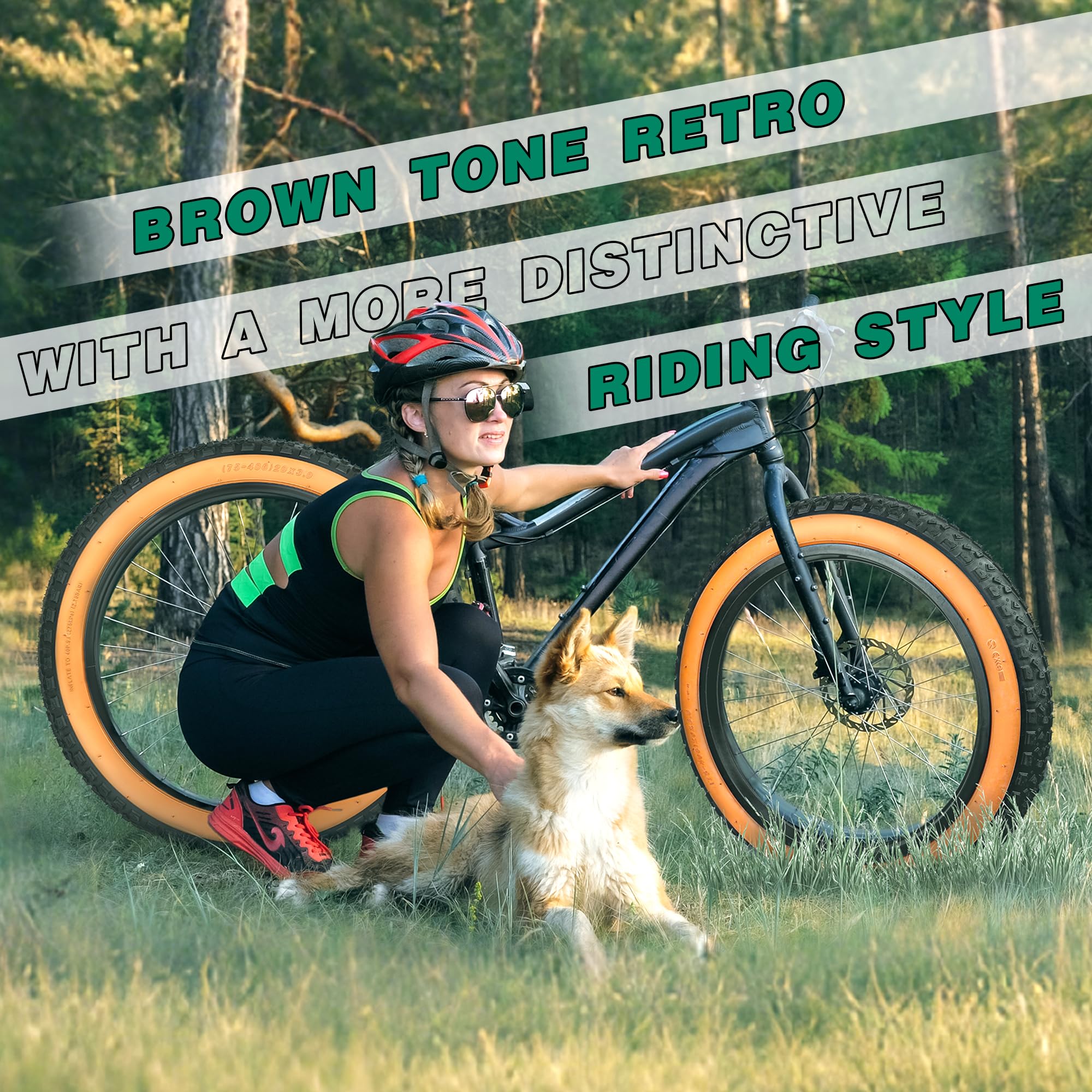 Pneu de Vélo 20x3.0 (76-406) - Pneu de VTT/VTC - Antidérapant, Résistant aux Punctures
