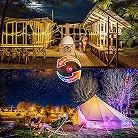 Vista 6 de JMEXSUSS Paquete de 2 luces solares de Navidad impermeables para exteriores, 100 LED de 33 pies, color blanco cálido y multicolor, luces solares