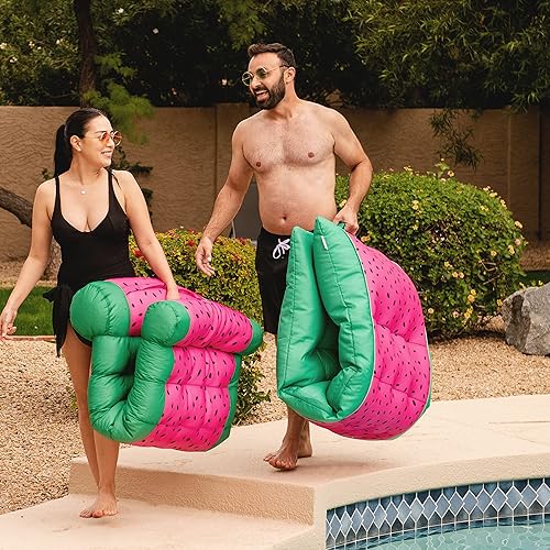 Miniatura 5 de Big Joe Kona Hammock No Inflation Needed Pool Lounger with Headrest, Quick Draining Fabric, 4 feet Big