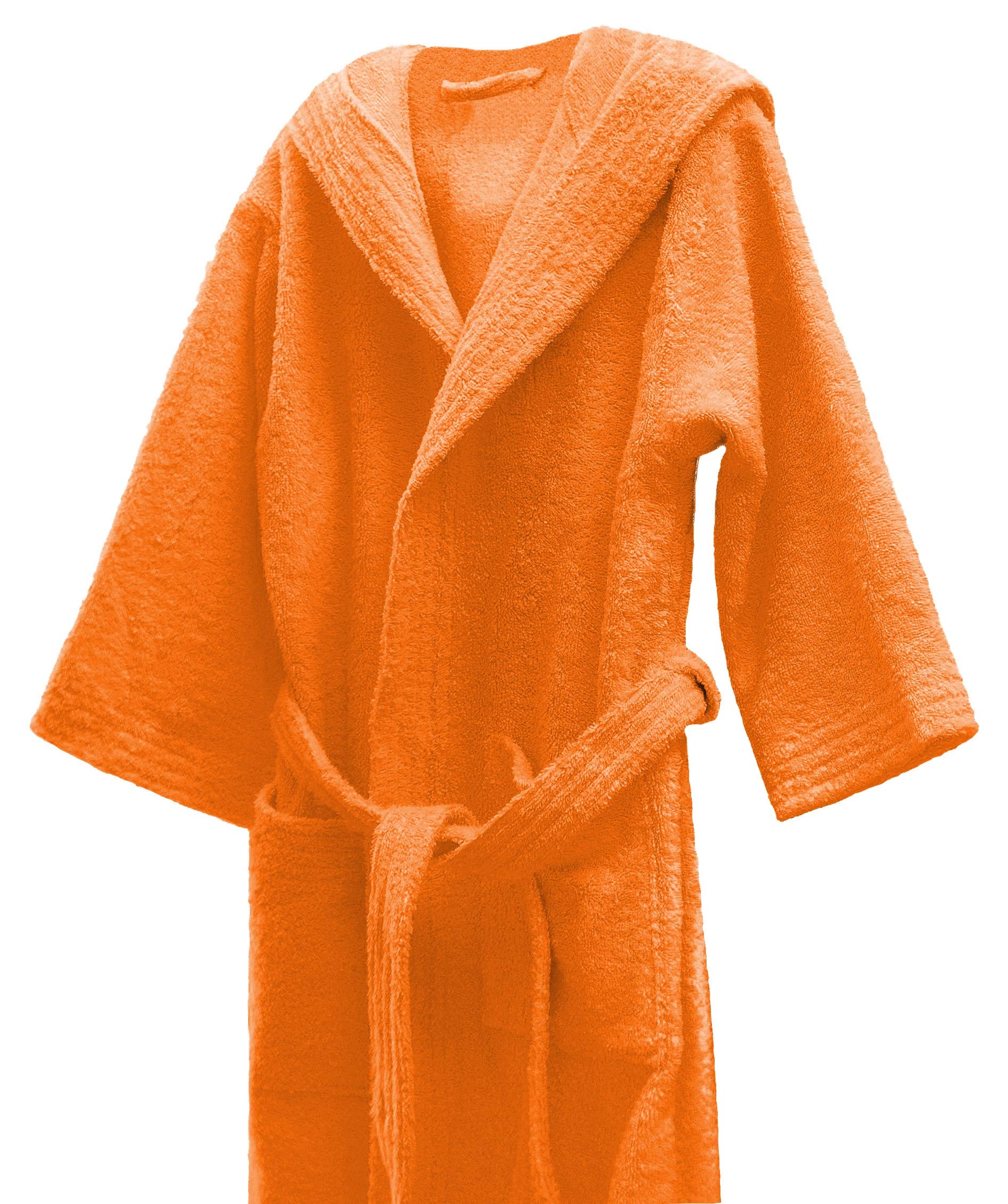 Lasa Albornoz Infantil, algodón 100%, Naranja, Talla 6