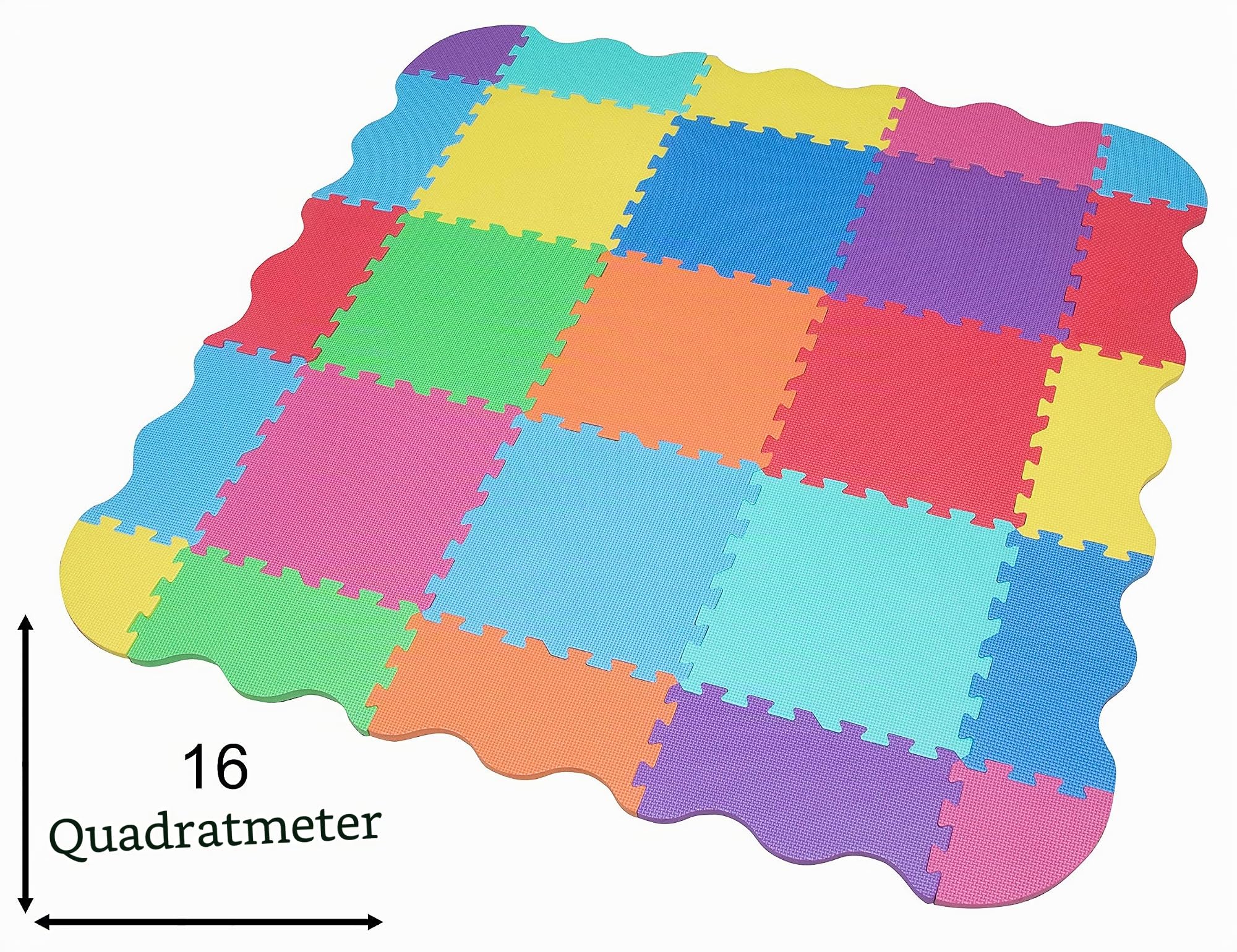 25 St. Puzzlematte Baby EXTRA DICK 15mm, Spielmatte incl Rand Schaumstoff Bodenpuzzle Baby Spielunterlage Kinder Spielteppich schadstofffrei 1,5qm Geschenkidee Jungen Mädchen Outdoor 9 Farben von Eva