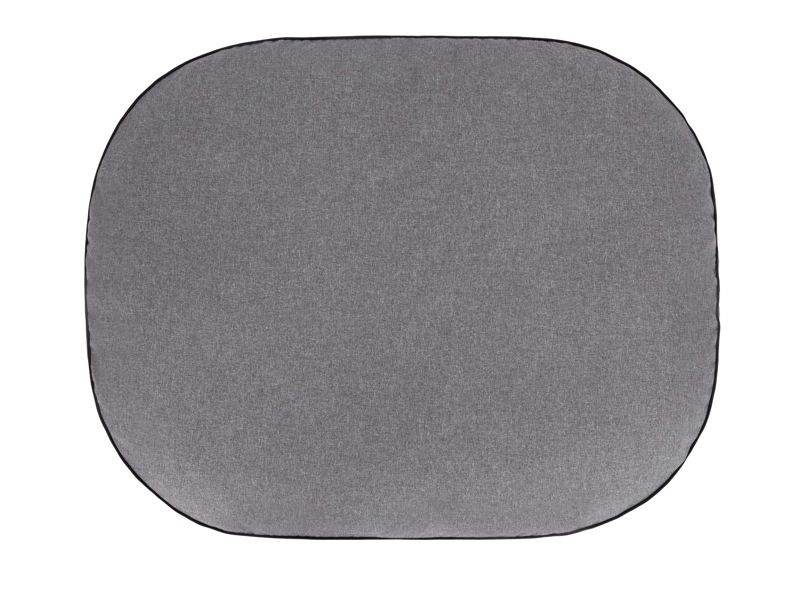 PillowPrim Poduszka dla psa, legowisko dla psa, materac dla psa, poduszka dla psa, kosz dla psa, owalny materac, bardzo duże psy XXL 130 x 100 cm, ciemnoszary, ekologiczne tkaniny lniane