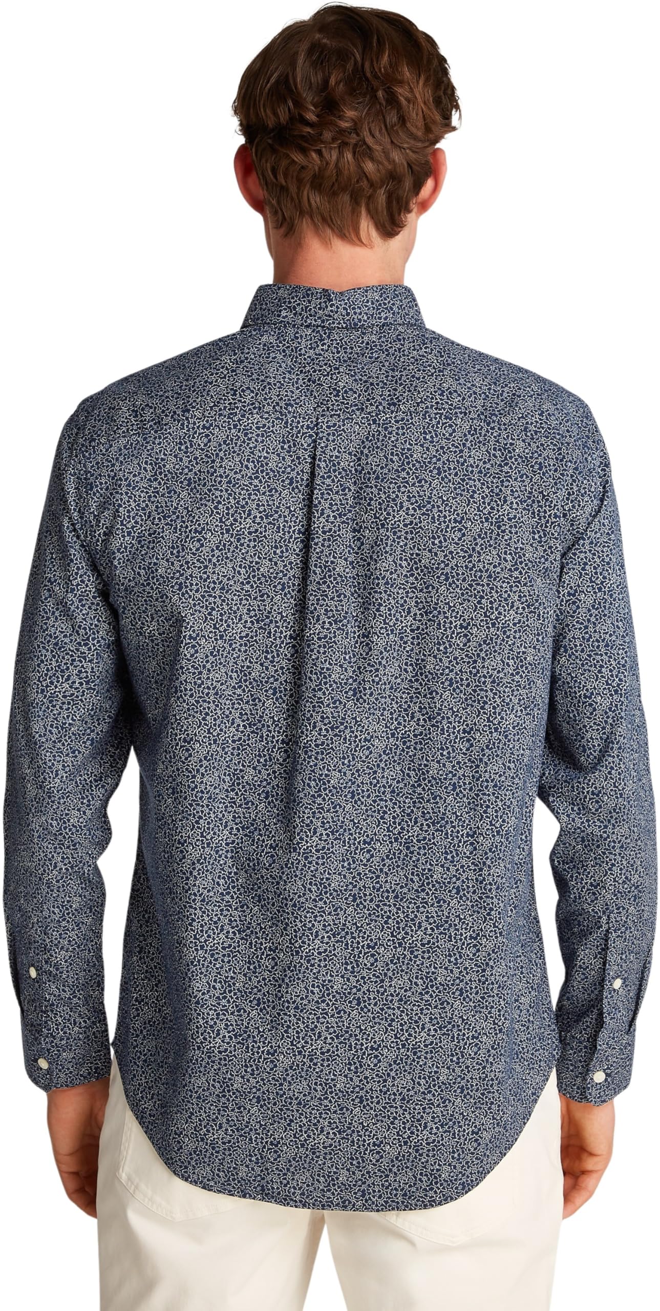 Tommy Hilfiger Flex Poplin Linr Floral RF Shirt Mw0mw38089 Camicia L/S Unisex - Adulto (Pacco da 1)