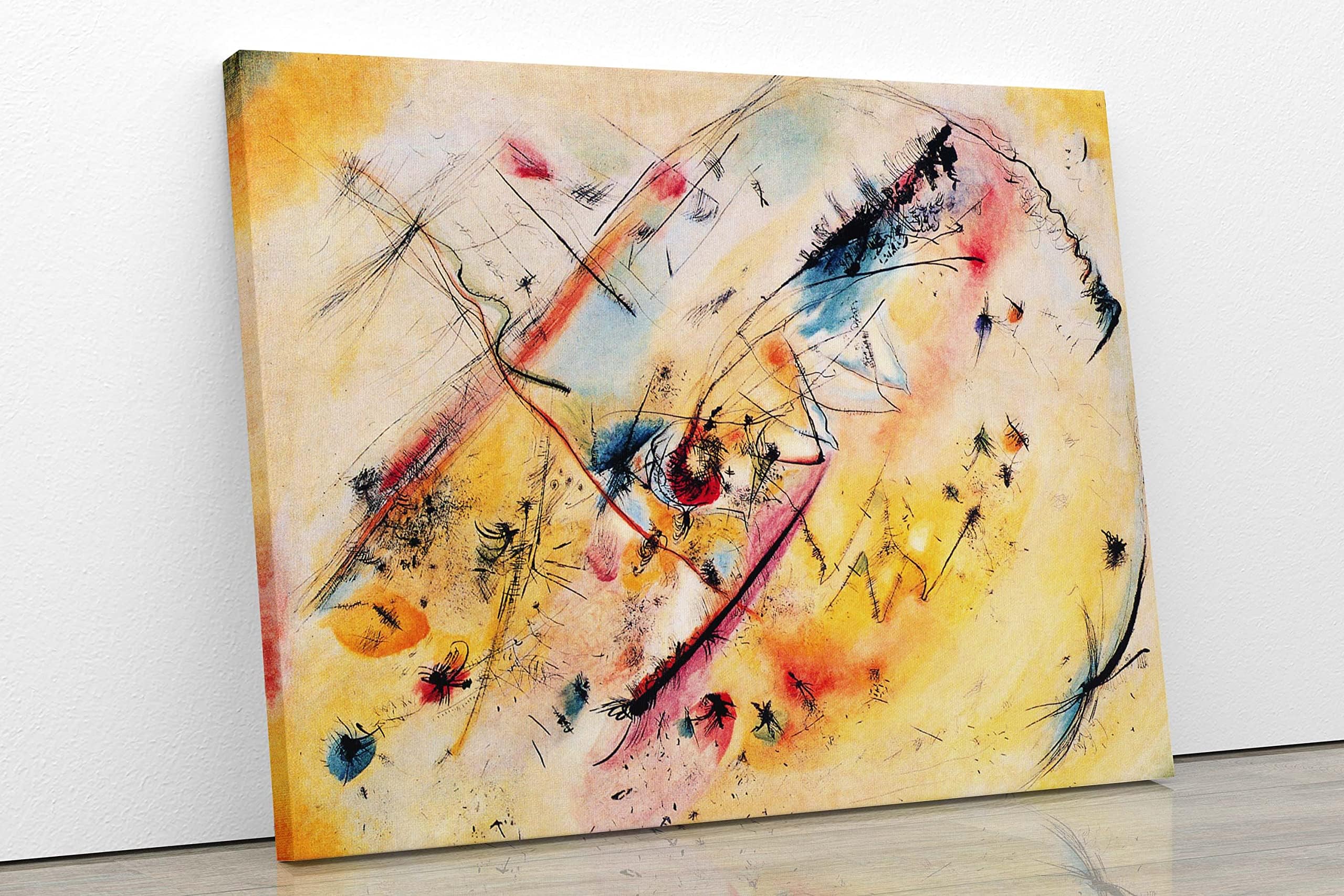 Wassily Kandinsky BRIGHT PICTURE Framed Canvas Wall Art Picture Print Home Living Room Dining Room Decor
