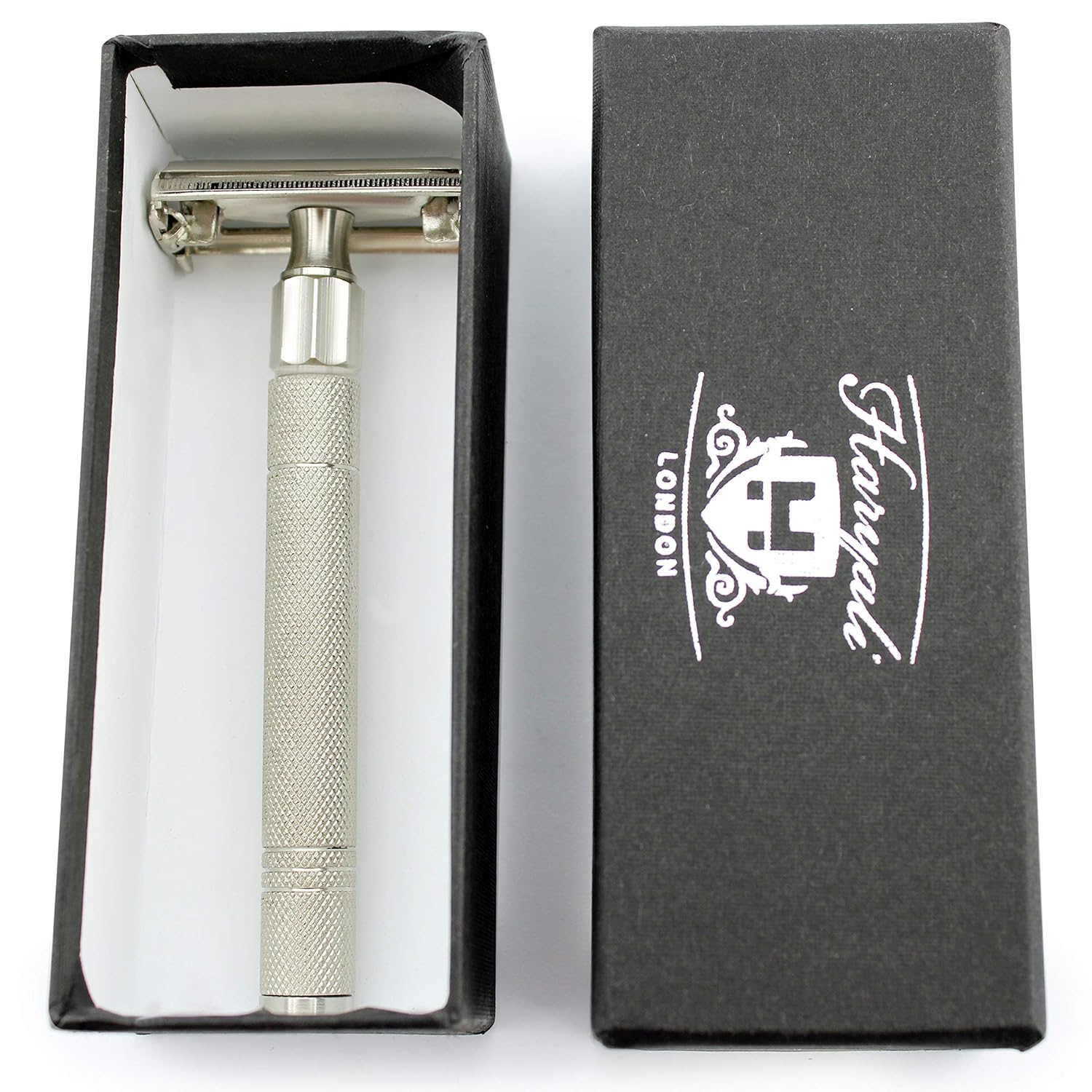 Twist Open Butterfly Style Men's Shaving De Safety Razor (Blades Not Included). Classic Vintage Razor Made in Stainless Steel.