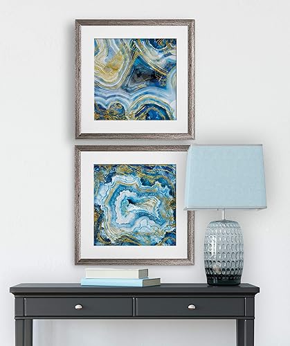 Miniatura 2 de Wexford Home Touch of Gold Agate - Juego de 2 impresiones artísticas de 16 x 16 pulgadas, color plateado