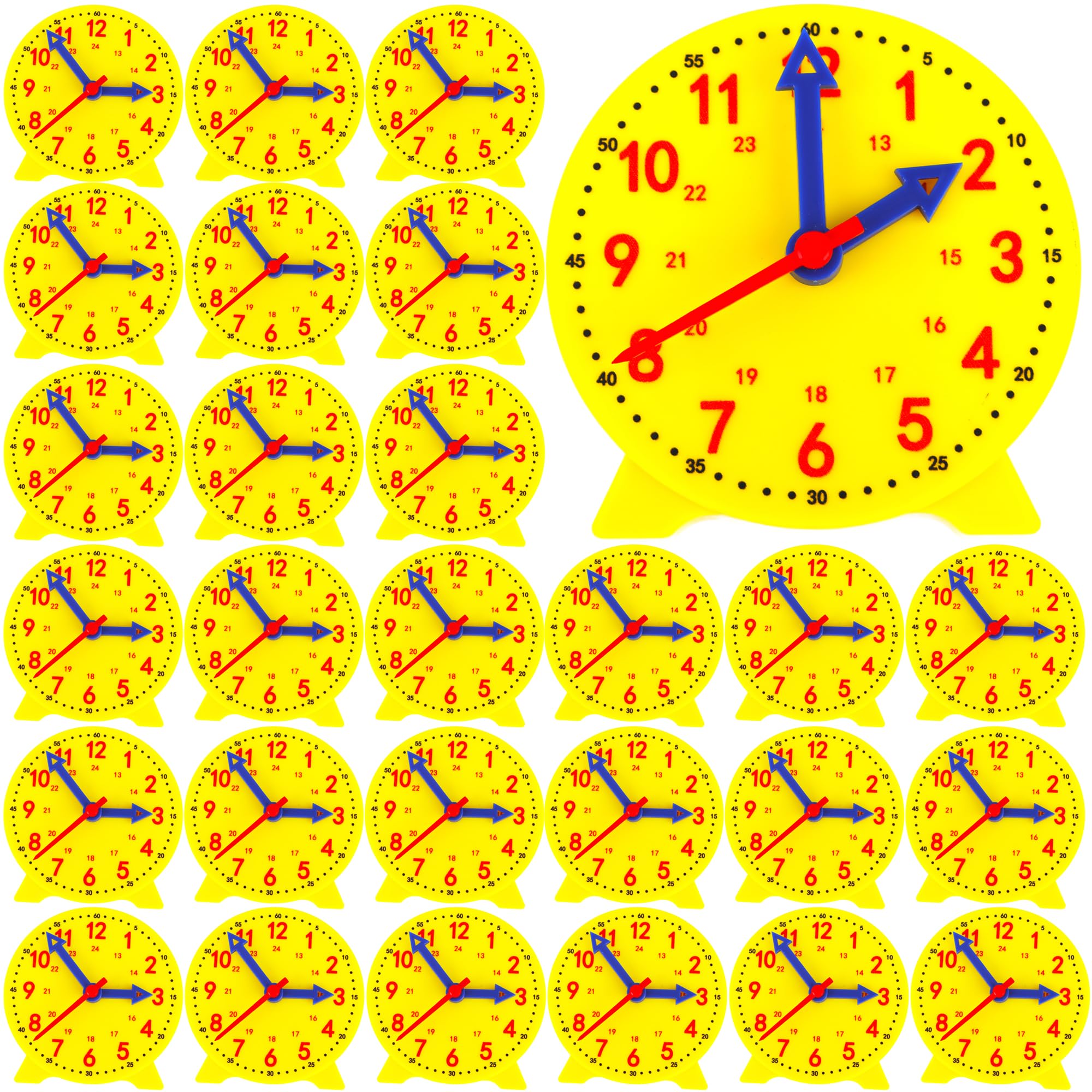 Octaday 28 Pcs 4 inch Teaching Clock Kit to Tell Time Learning Clock ...