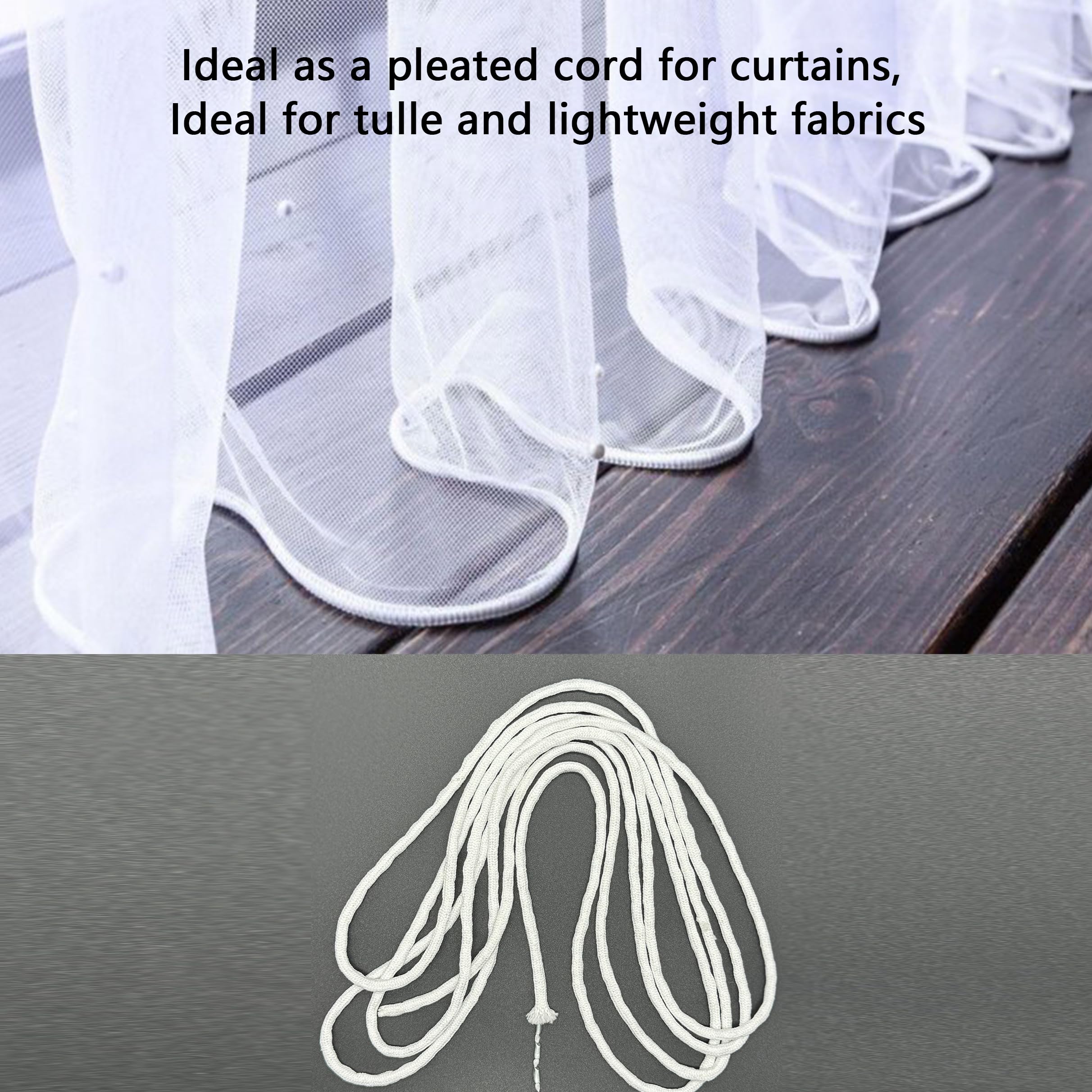 Ruikcoll Robuuste loodketting, gordijnloodband, gordijngewicht, loodband, geschikt voor gordijnen, doeken, muskietennetten, 10 m, Sterke loodketting (50 g – 10 m
