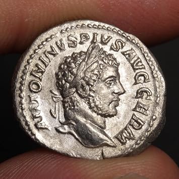 Emperor Caracalla Genuine Ancient Roman Coin 215AD Silver Denarius with Certificate of Authenticity | Imperial Rome Historical Artifact | Tyrannical Ruler who Murdered his Brother