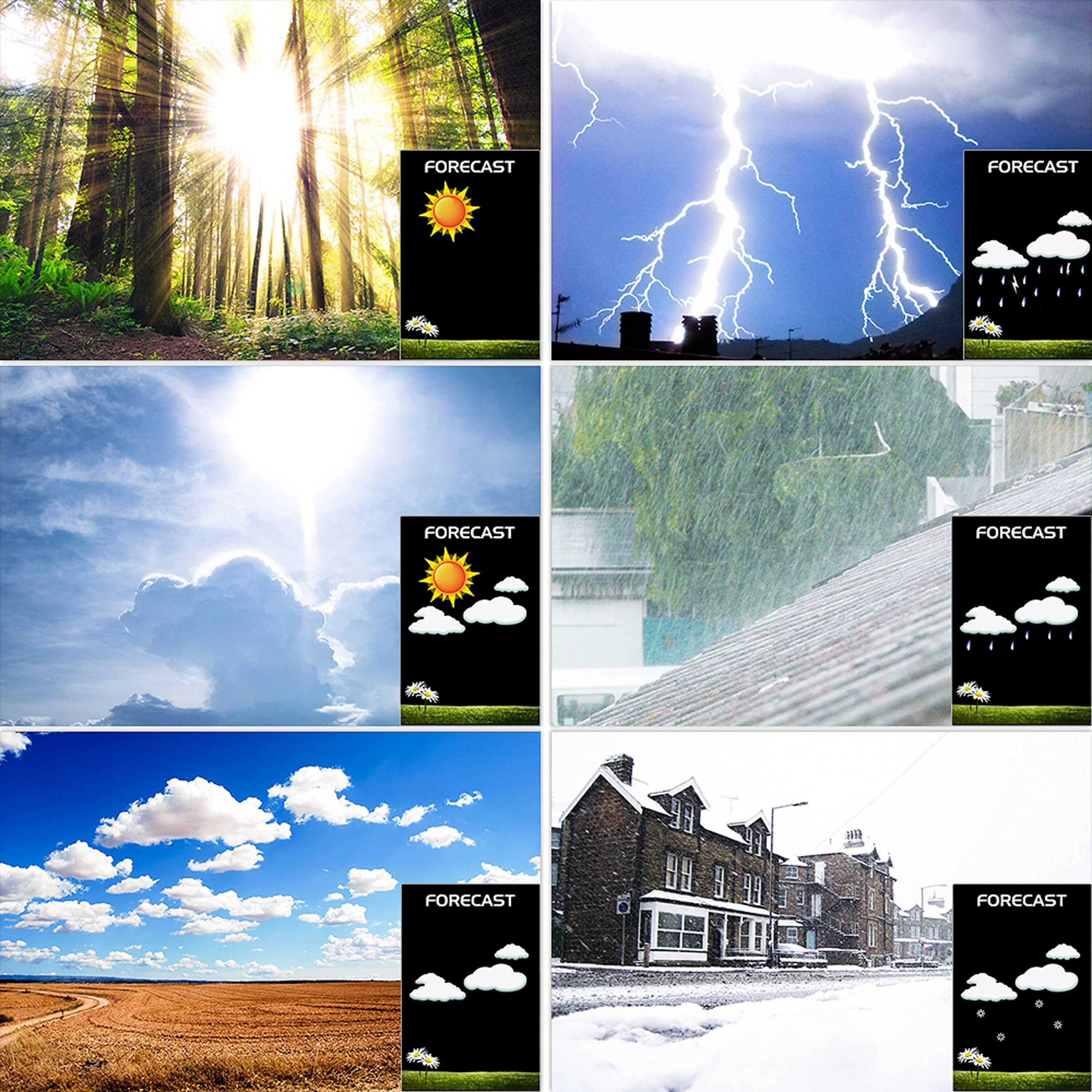 Stazione meteorologica radio | Display a colori | 2 allarmi | Giorni meteorologici con calendario | Visualizzazione della temperatura interna ed esterna | Umidità dell'aria | igrometro | Termometro
