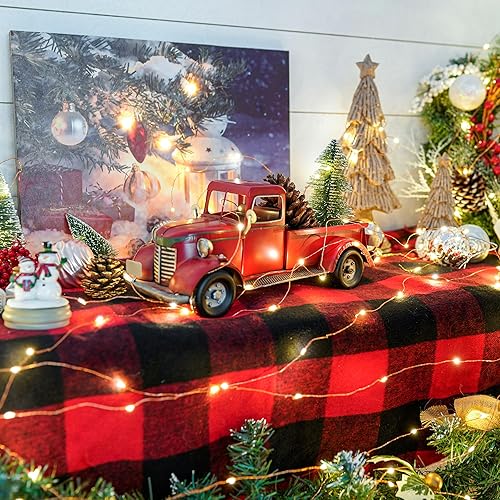 Miniatura 4 de SOFFEE DESIGN Vehículos coleccionables clásicos de 12 pulgadas, decoración de hierro modelo Pick-up, figura coleccionable, soporte de vino de