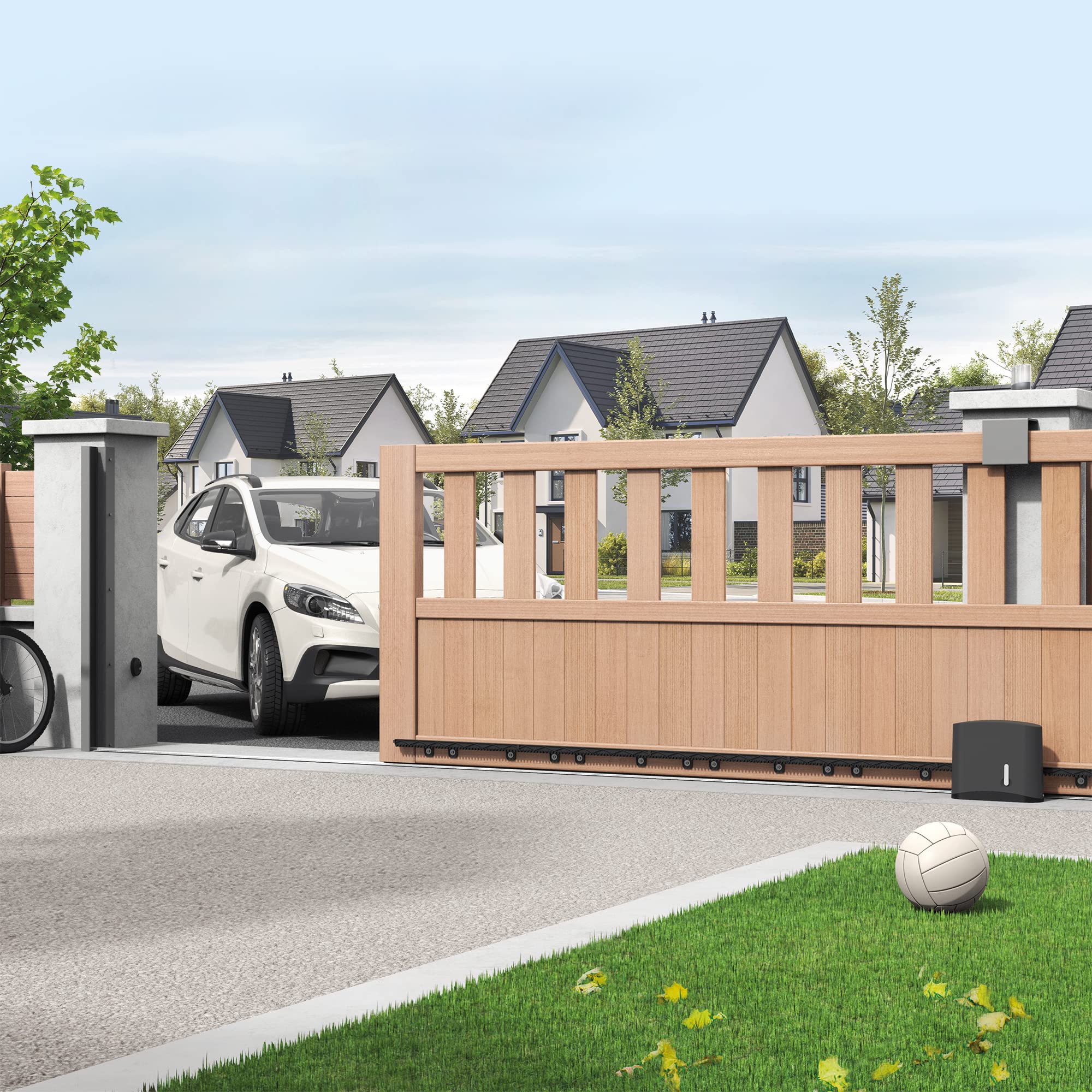 Avidsen - Motorisation - Zenia 250, Motorisation pour Tout Portail Coulissant (Bois/Fer/Alu/PVC), 4 mètres/ 250 kg Maxi, Dévérouillage Manuel du Moteur - 114459