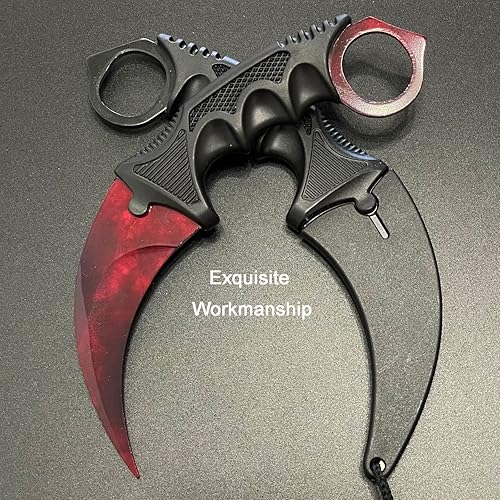 Miniatura 3 de Karambit - Cuchillo de entrenamiento de práctica de acero inoxidable no ofensivo, cuchillo de karambit con funda para principiantes, cuchillos de