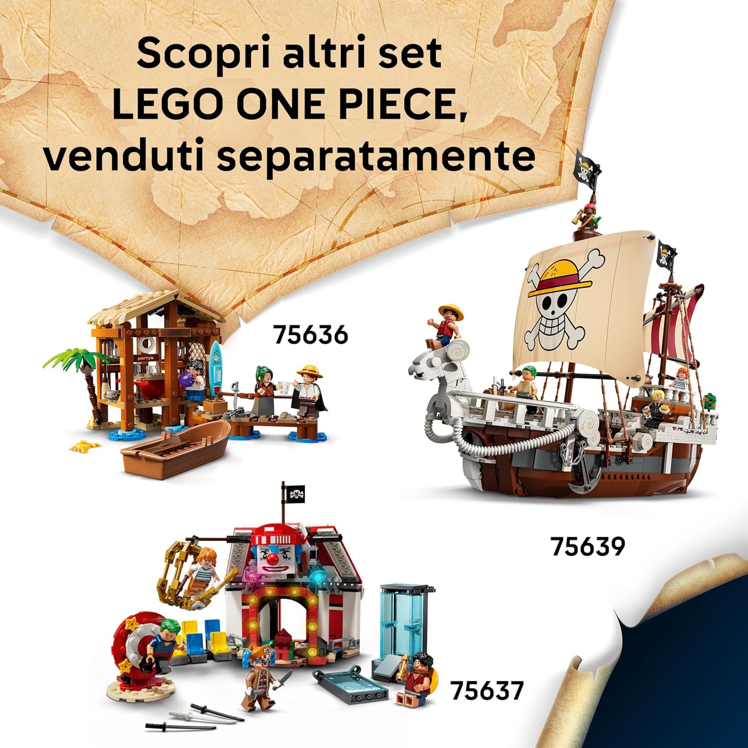ONE PIECE Battaglia ad Arlong Park - Giocattolo Interattivo con 5 Minifigure tra cui Luffy e Nami - Lego - Immagine 6