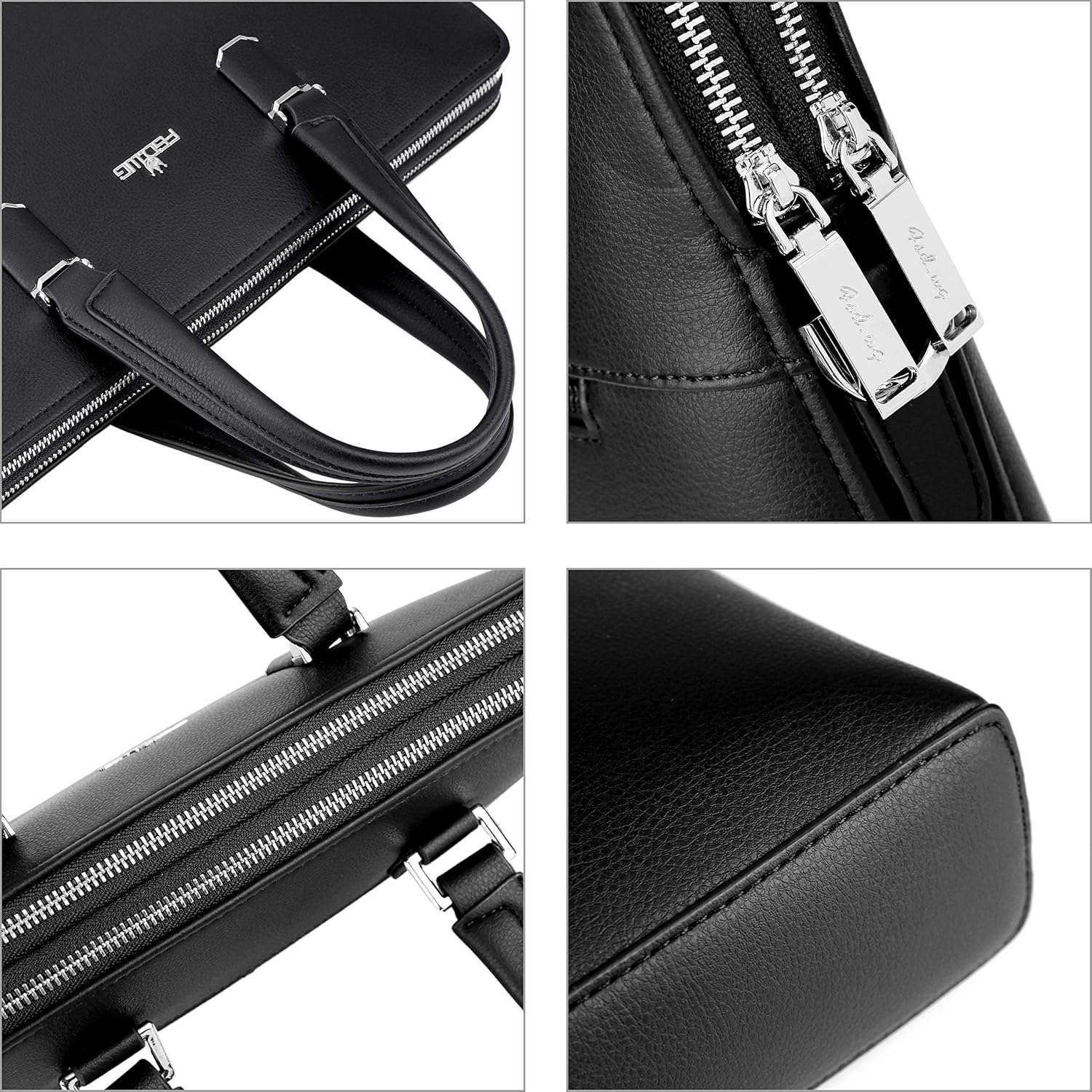 FSD.WG Men's Business Bag, Lightweight, Job Hunting Bag, Men's, Leather, Commuting Bag, A4, Large Capacity, Brand