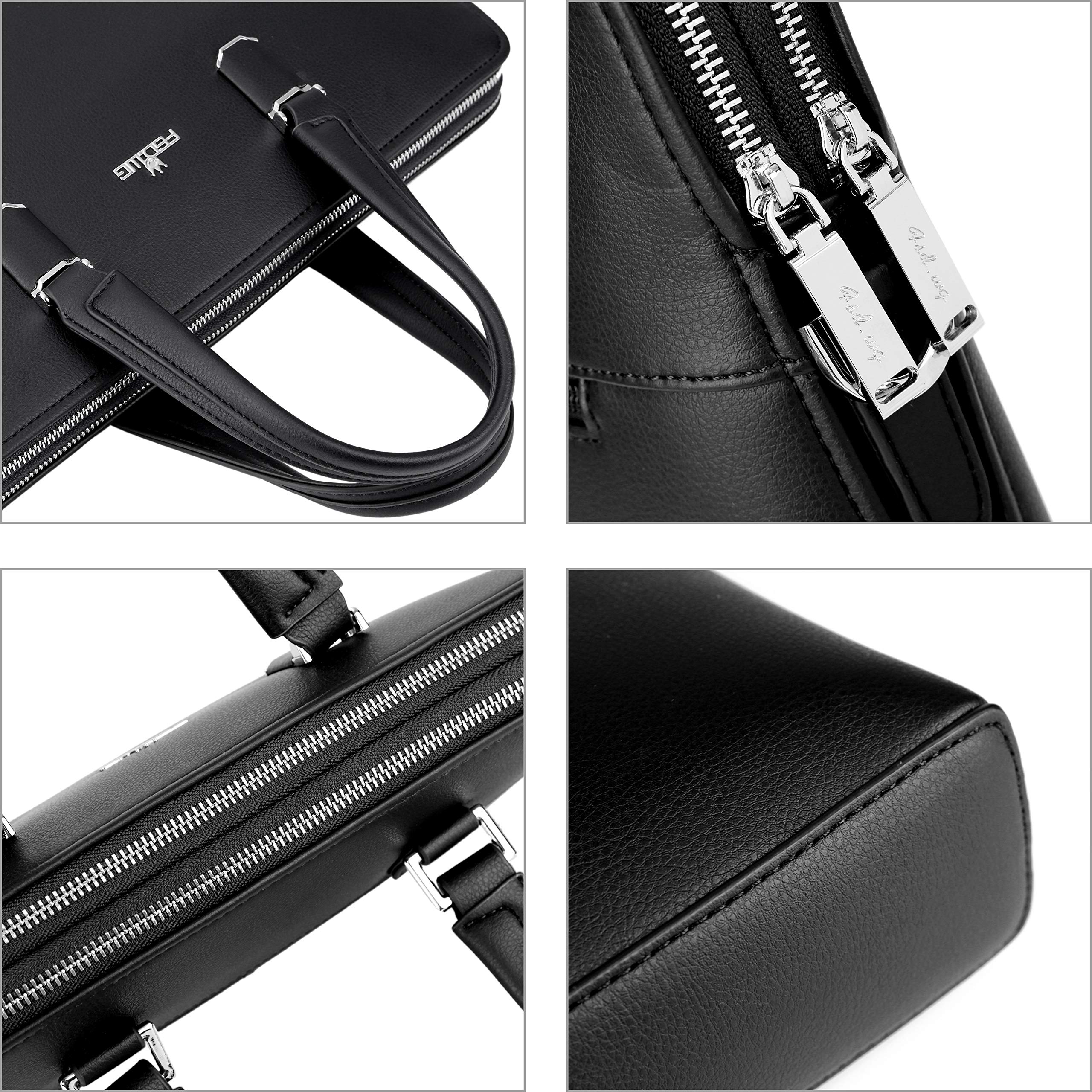FSD.WG ]Borsa business in pelle ventiquattrore spalla laptop business borsa per uomo, Nero , L