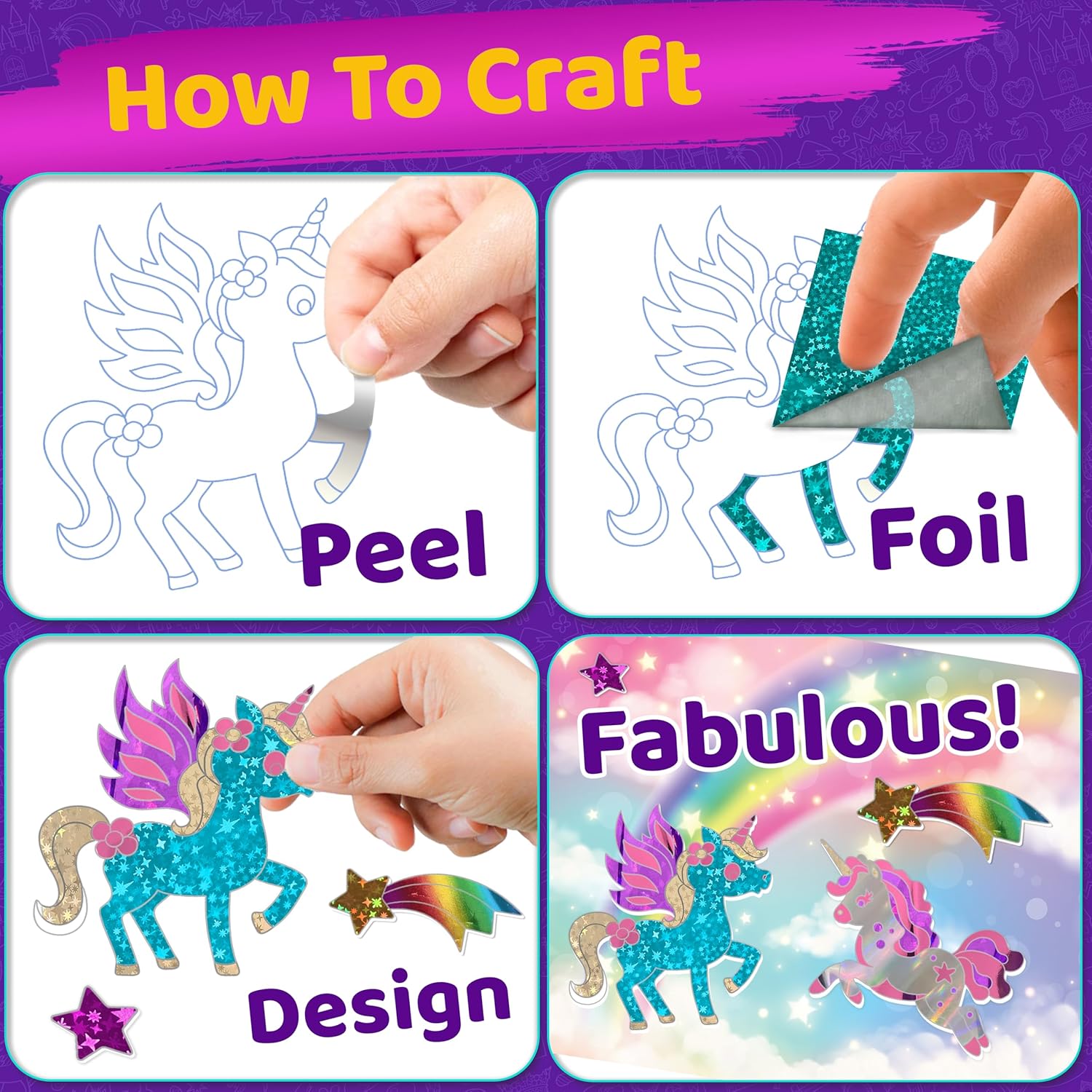 Unleash Creativity: Stargo Foil Art Kit - The Perfect Craft Set for Kids Ages 4-8!