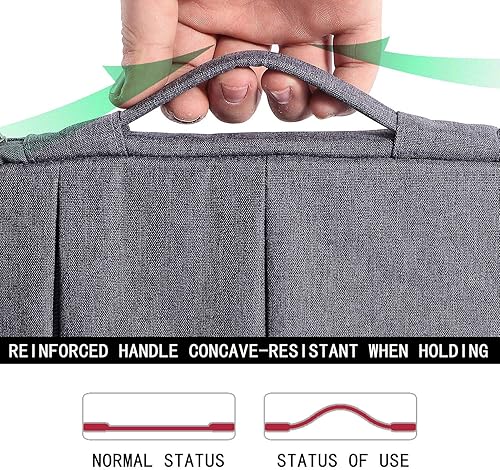 Miniatura 7 de V Voova 11 11.6 12 12.5 13 13.3 14 15 15.6 pulgadas, funda de transporte para portátil resistente al agua, bolsa de computadora, cubierta protectora