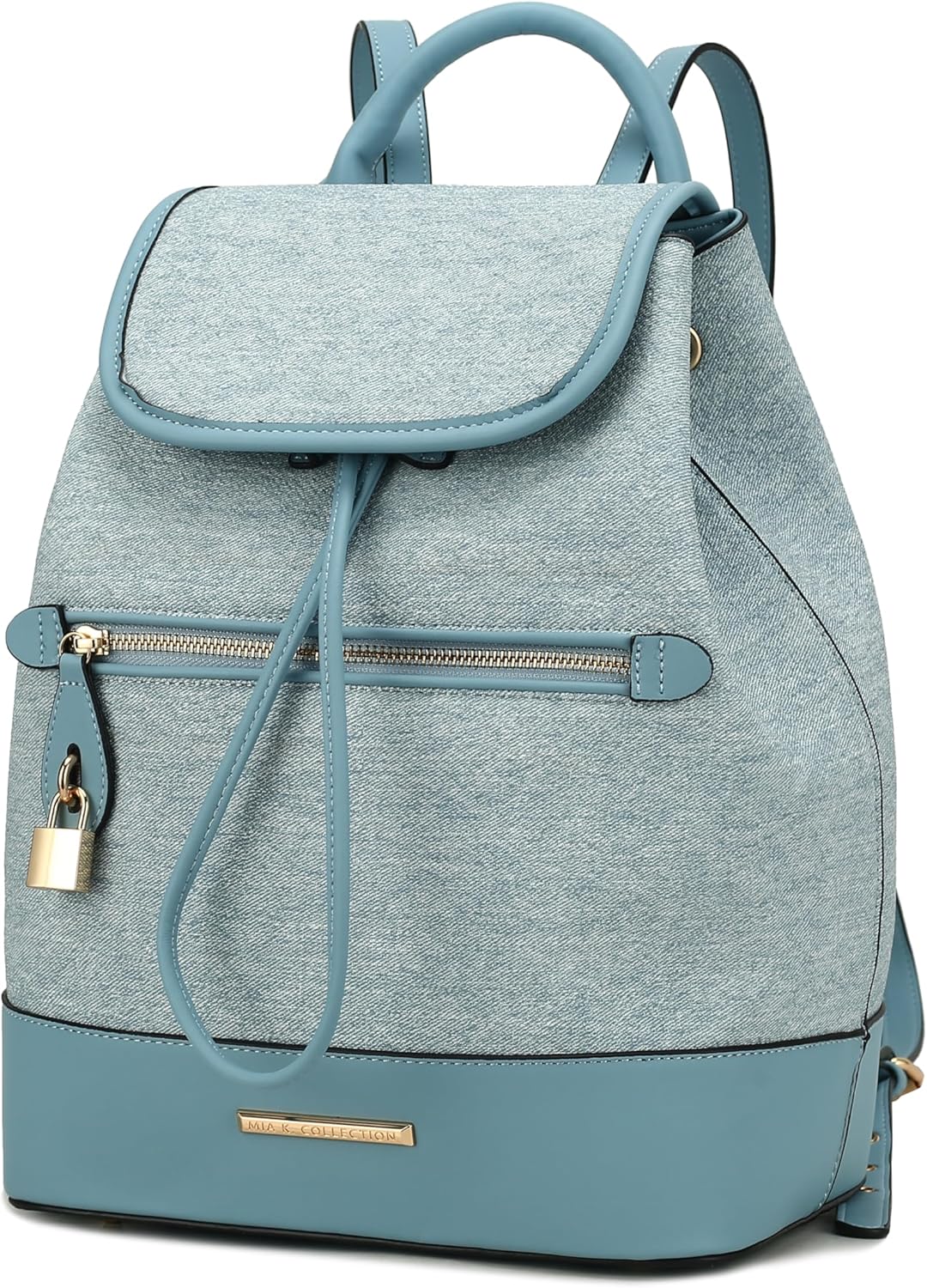 MKF Collection Backpack for Women, Vegan Leather Top-Handle Drawstring Fashion Daypack Handbag by Mia K