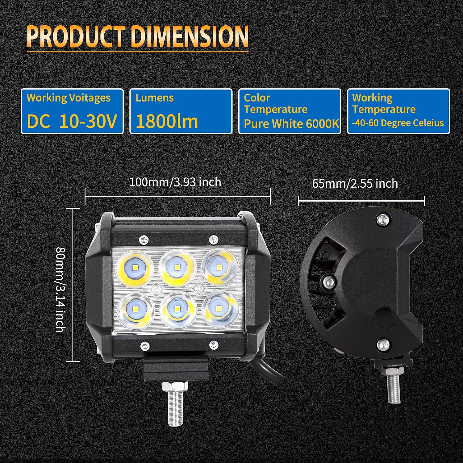 RIGIDON 32 Inch 405W Curved LED Light Bar Triple Row Flood Spot Combo 2PCS 4Inch 18W Spot LED Fog Light Waterproof with Work Light Wire Harness Kit for Driving Boat Off Road ATV UTV Truck