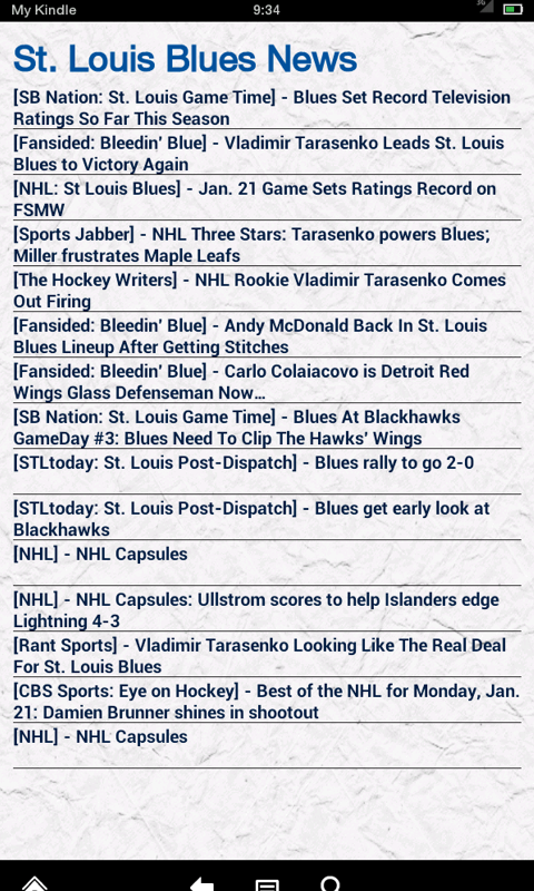 St. Louis Hockey News (Kindle Tablet Edition) - App on Amazon Appstore