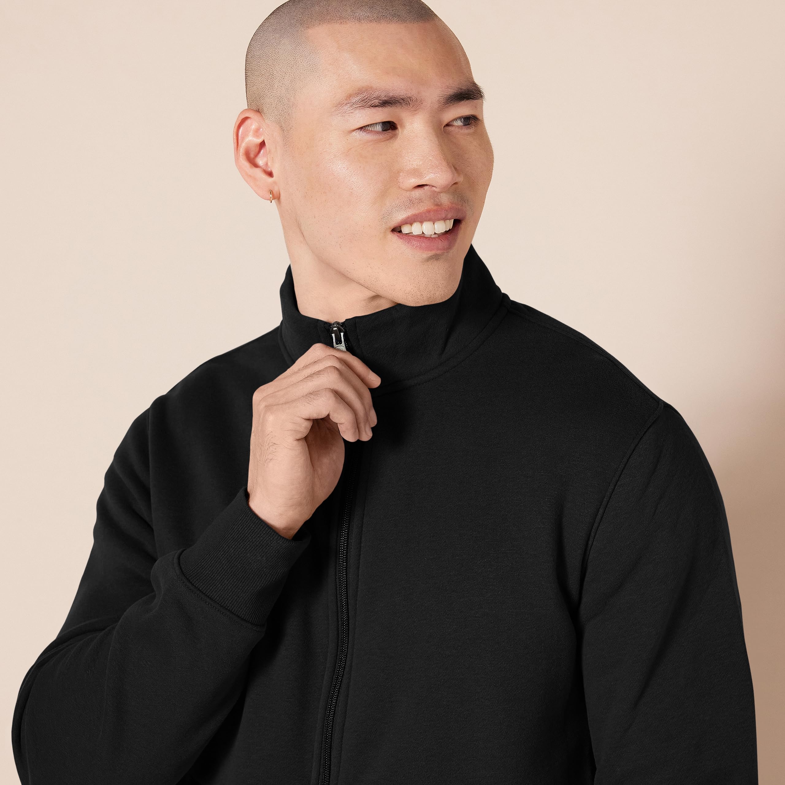 Amazon Essentials Felpa con Collo a Lupetto con Cerniera Integrale Uomo