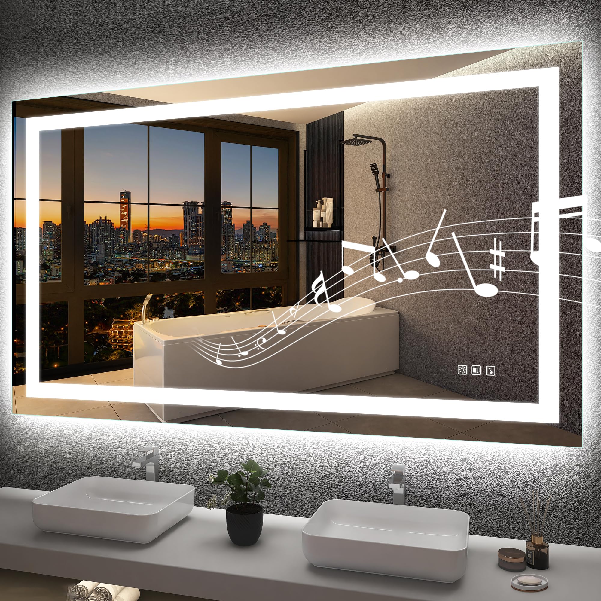 SBAGNO LED Mirror with Bluetooth