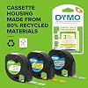 Dymo S0721730, LetraTag Metallic Strip (12 mm x 4 mt), Grey (59429)