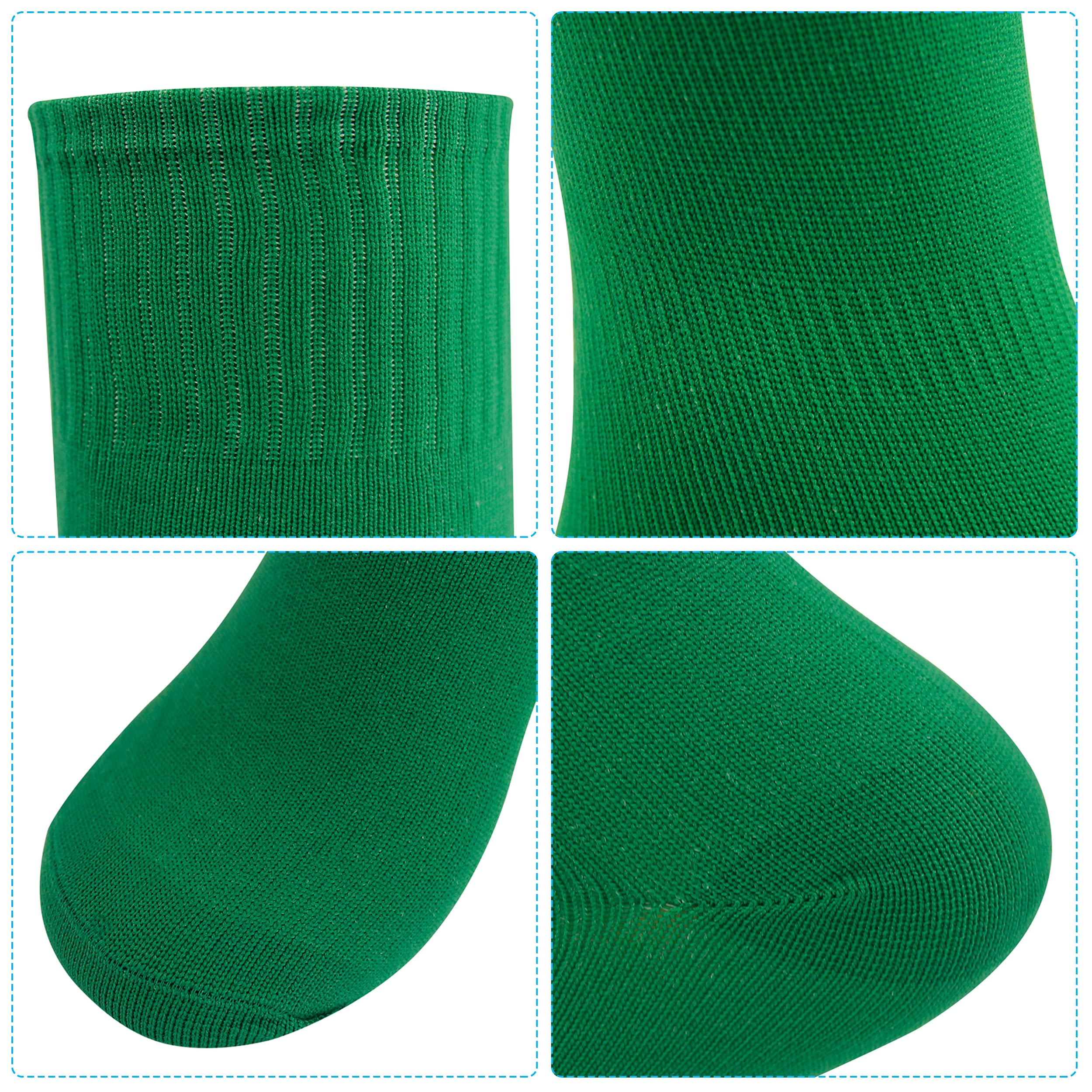 Fußballsocken für Herren, Herren und Jungen, lang, Fußball-Team-Uniform, Fußballsocken, 2 Paar, Grün, 2 Grün.