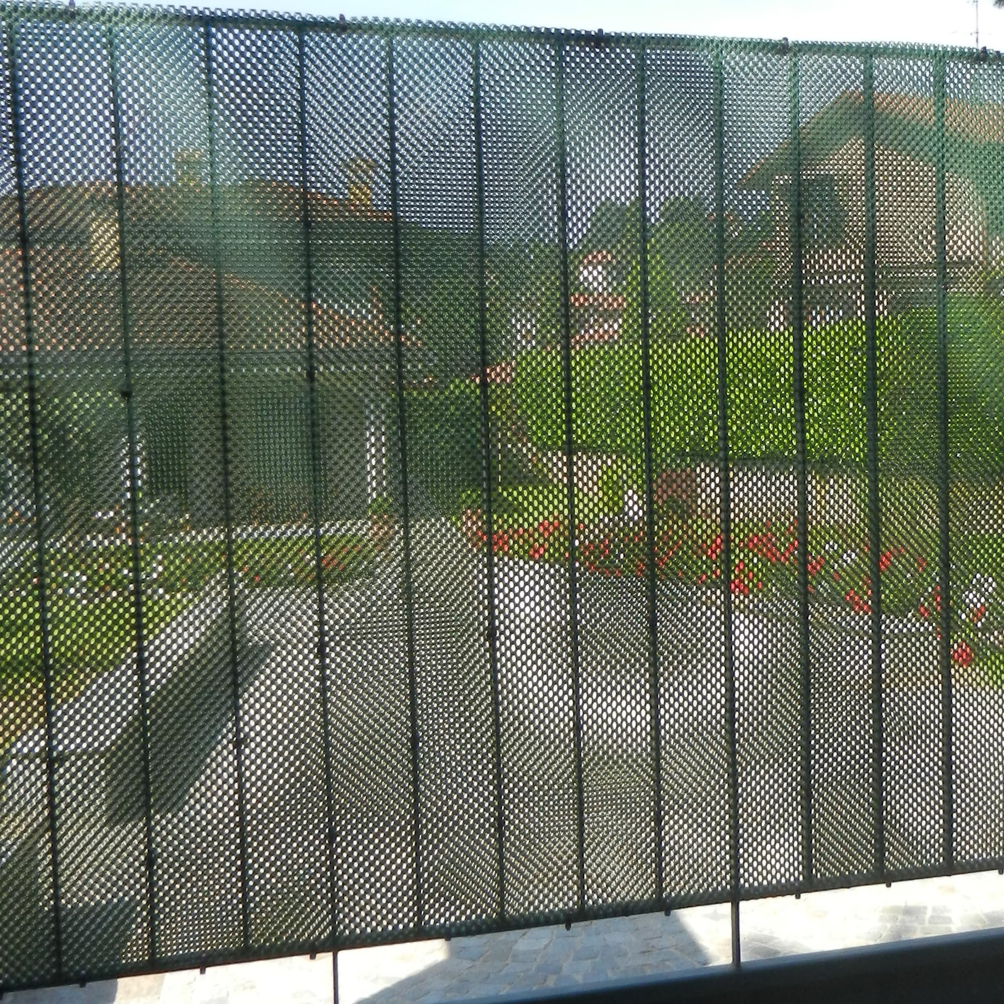 TENAX Airy siatka ochronna z tworzywa sztucznego, srebrna, 1,00 x 5 m, siatka z oczkami w kształcie rombu, ochrona przed wzrokiem i wiatrem w celu ochrony balkonów, ogrodzeń i poręczy