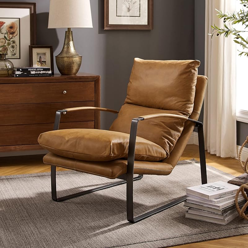 Art Leon Genuine Leather Accent Chair — $841