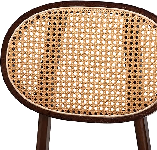 Miniatura 6 de Baxton Studio Darrion - Juego de 2 sillas de comedor, gris/marrón nogal/marrón claro Gris/marrón nogal/marrón claro,Gris/roble natural/marrón claro