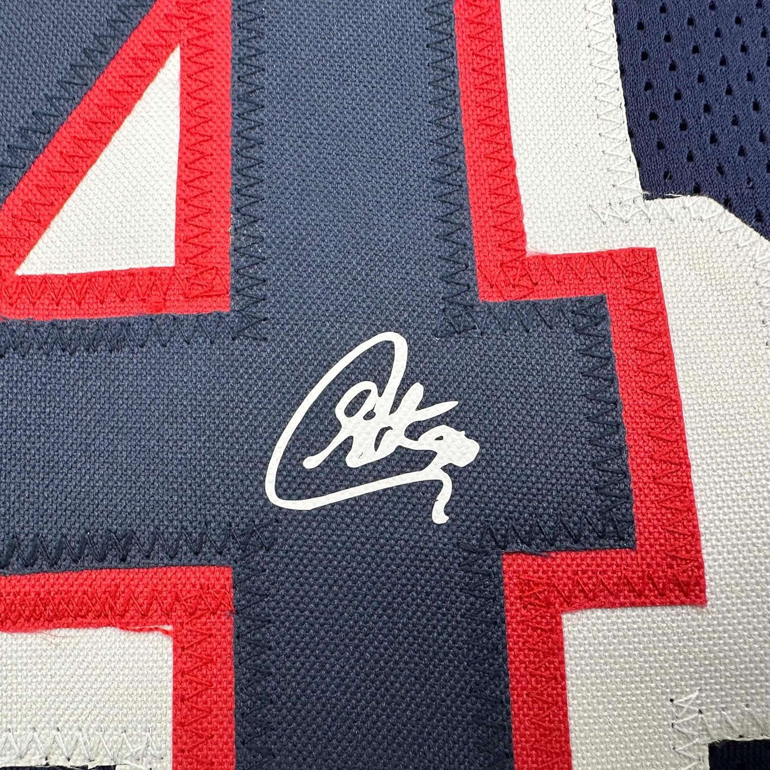 Facsimile Autographed Stephen Steph Curry 2024 United States Team USA Blue Reprint Laser Auto Basketball Jersey Size Men's XL - Image 2