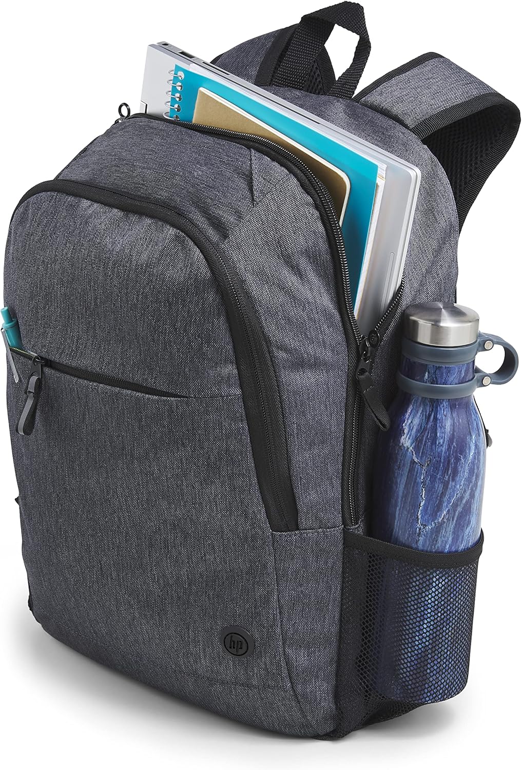 HP Prelude Pro Backpack - Fits 15.6" Laptops - Durable Fabric w/Water-Resistant Coating - Padded, Zipper & Slip Compartments - Adjustable Shoulder Straps (#4Z513AA)