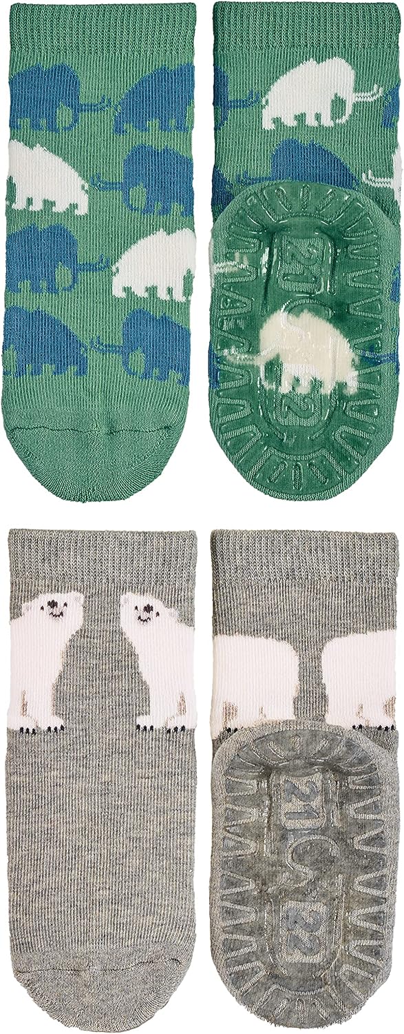 Sterntaler Fli Fli AIR DP Mammut+Eisbär Baby Boys' Slippers Socks