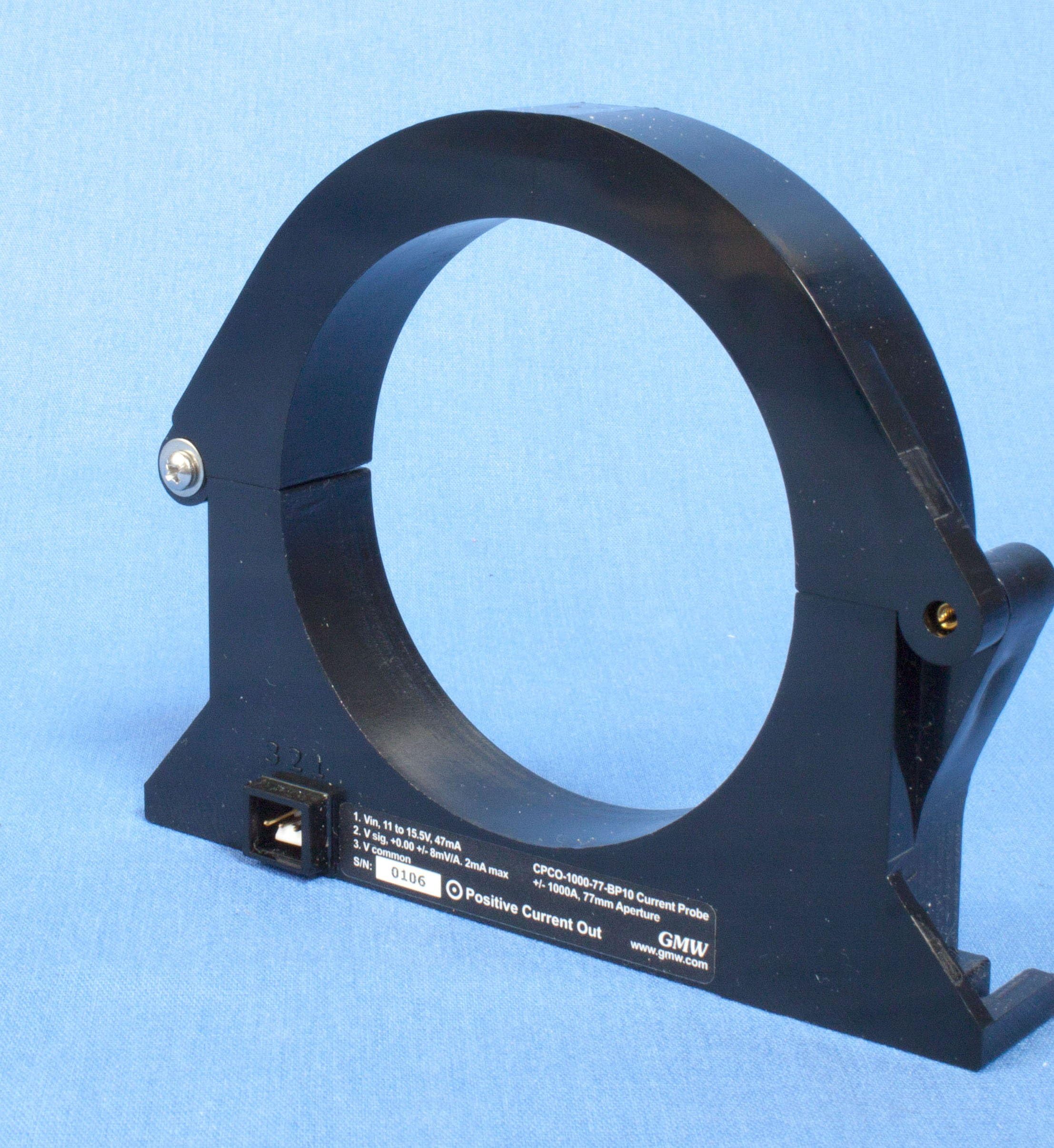 GMW CPCO-1000-77-BP10 Current Probe, Clamp On, 1000A Range, DC-40kHz Bandwidth, 77mm Aperture, Bi Polar Output 0.0V +/- 10V