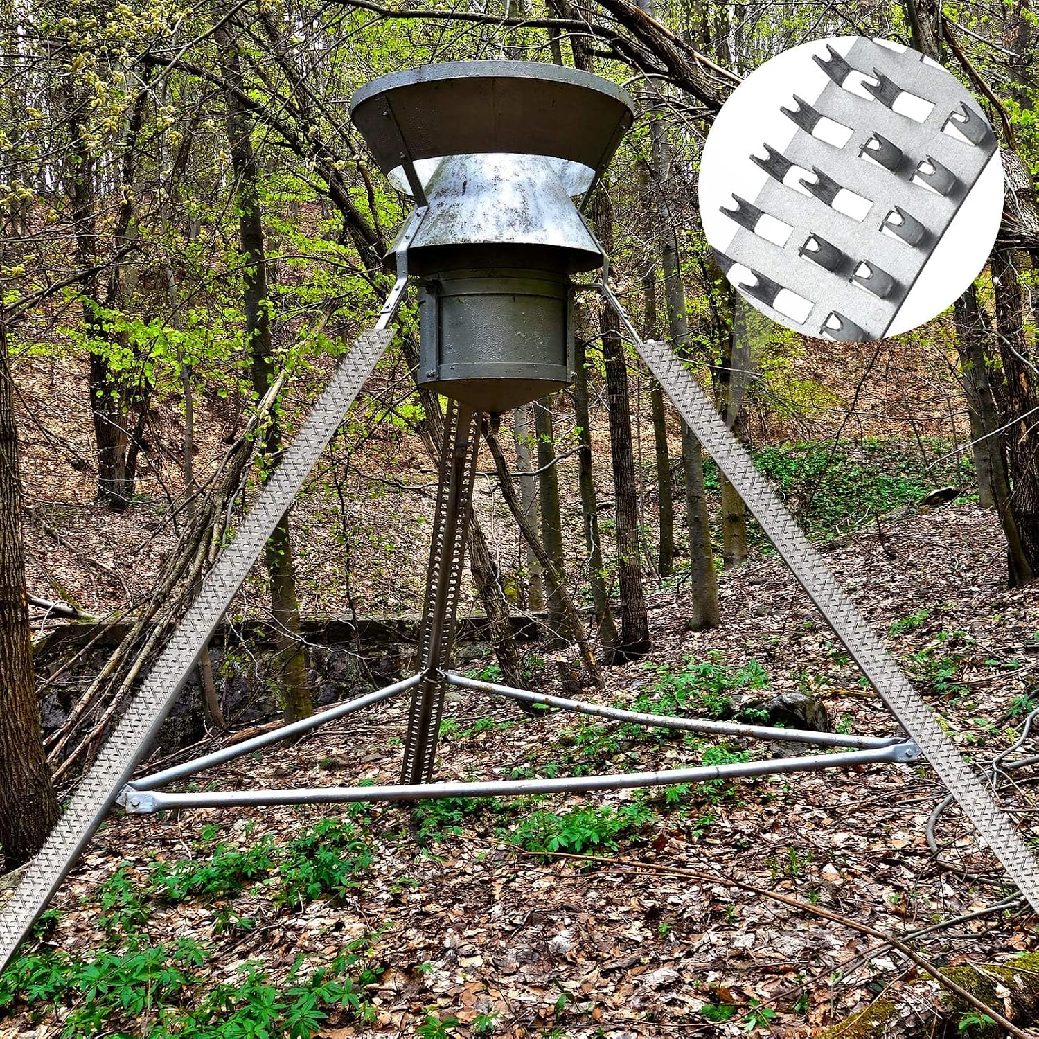 Duraaamo 6 Pack Feeder Spikes Deterrent Strips with Self Tapping Screws 36" x 1 1/2" Anti Climb Hogs Raccoons Bird