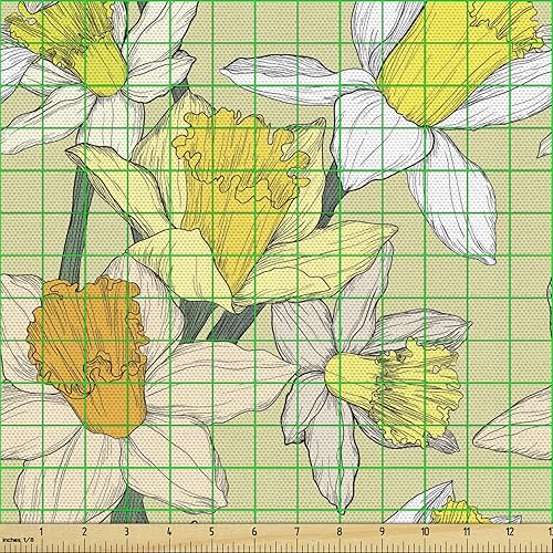 Vista 75 de Lunarable The Yard, tela azul real de The Yard, patrón de cerámica inspirado en el Medio Oriente estilo marroquí, estampado oriental, tela de satén