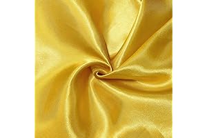 VACVELT Satin Fabric by The Yard | 60 Inch Wide Gold Satin Material