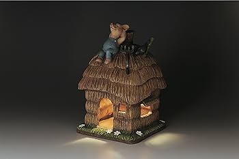 三匹のこぶた☆わらのお家 三匹の子ぶたおとぎ話わらの家 - 家のベクターアート素材や画像