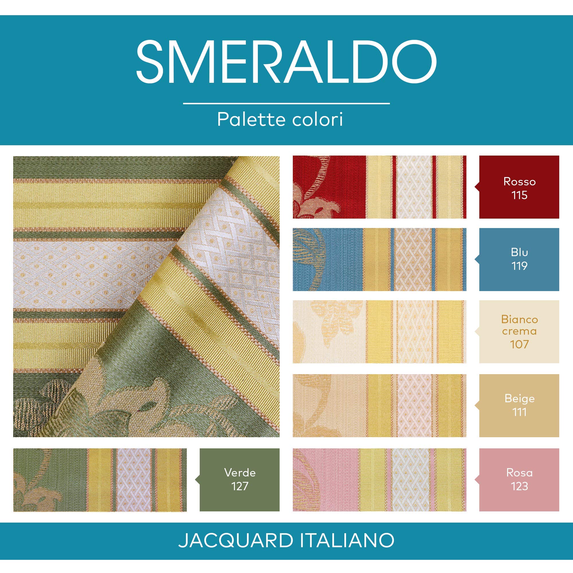 DESHOME Smeraldo H 280 cm - Tissu au metre ameublement Jacquard Italien pour canapé, fauteuils, rideaux, coussins, chaises, couvre-lit (Rouge - 116, 1 mètre)