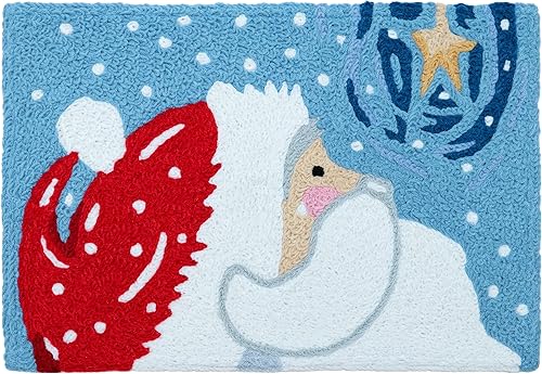 Jellybean Star Gazing Santa - Alfombra para interiores y exteriores